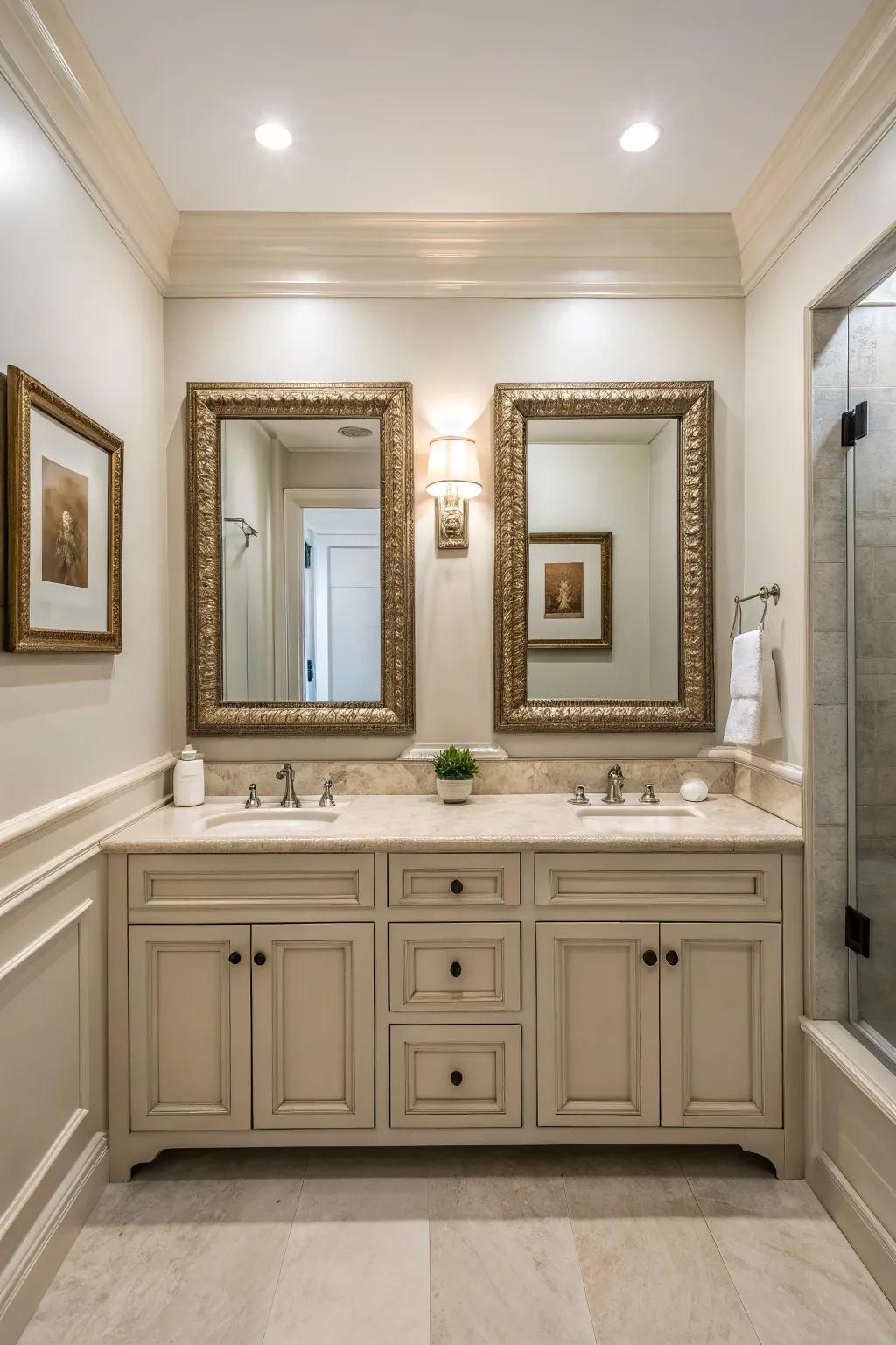 Minimalist frame accent delivers understated sophistication.