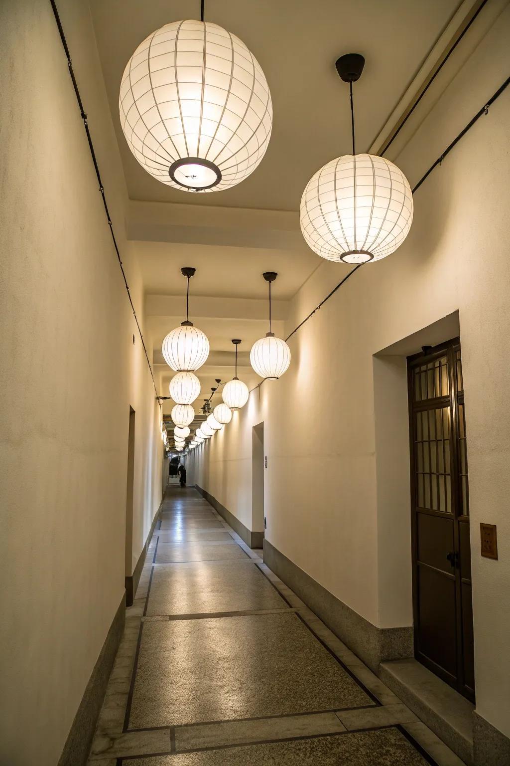 Globe lights provide a minimalist, balanced illumination solution.