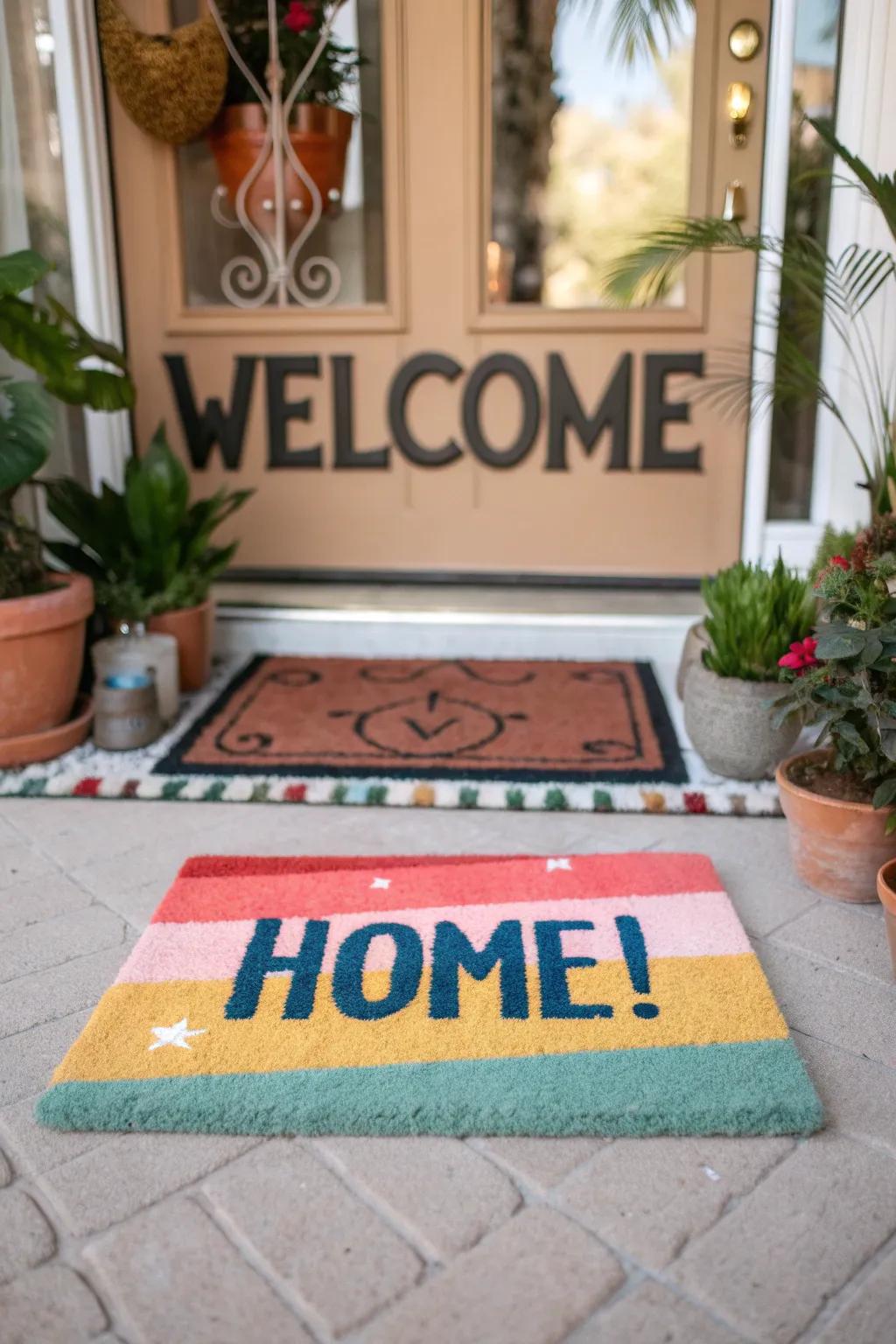 Welcome guests with a personalized touch at the front door.