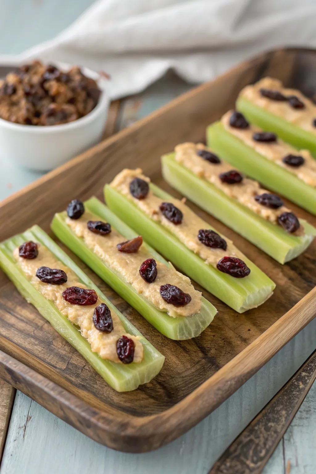 Crawlers on a stem, a nostalgic and wholesome appetizer option.