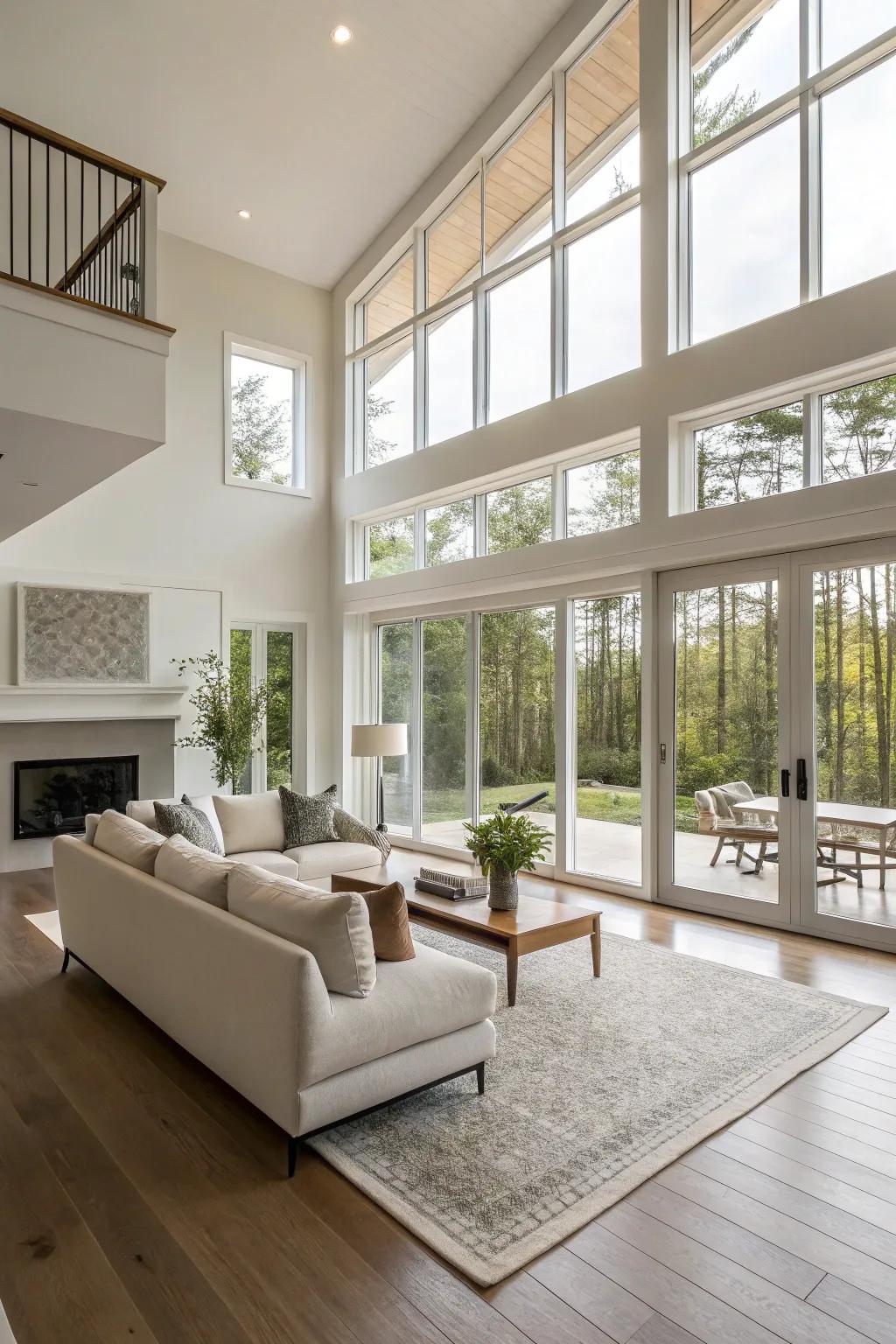 Minimalism amplifies spaciousness and tranquility.