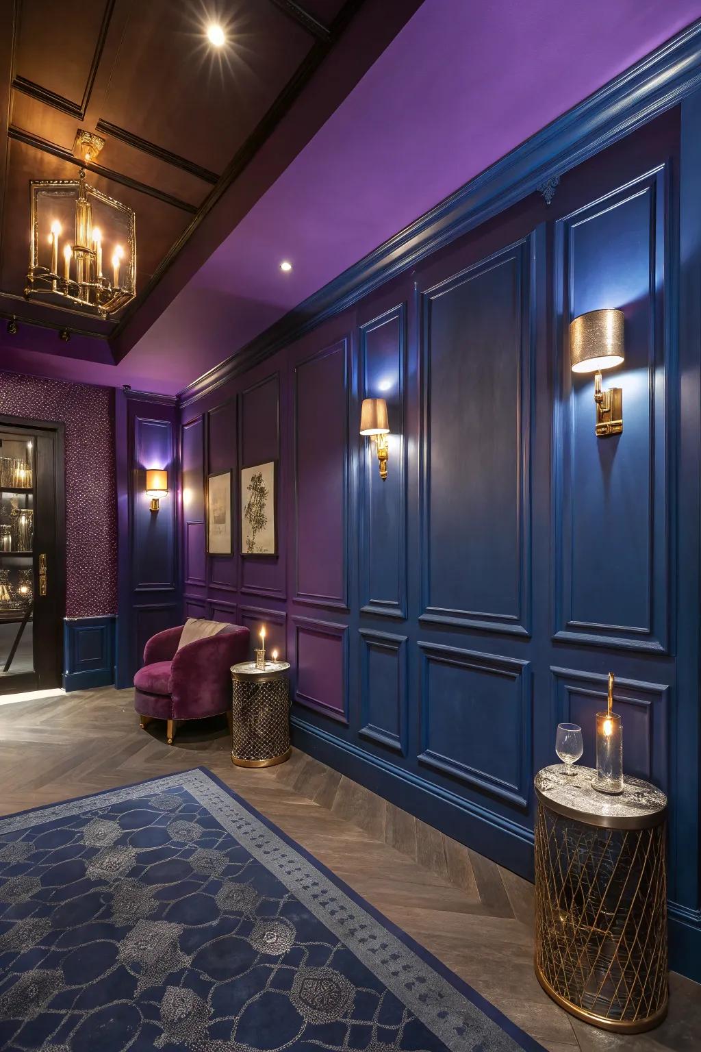 A cosmic color palette metamorphoses any space into a placid and mysterious setting.