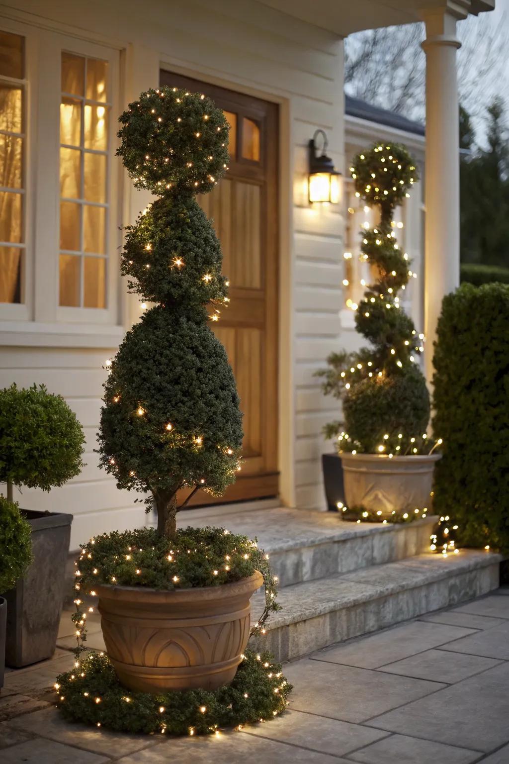 Impart refinement with stylish arranged bush arrangements.