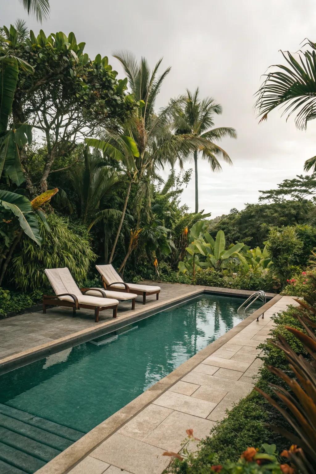 Dive into leisure with your personal poolside retreat.