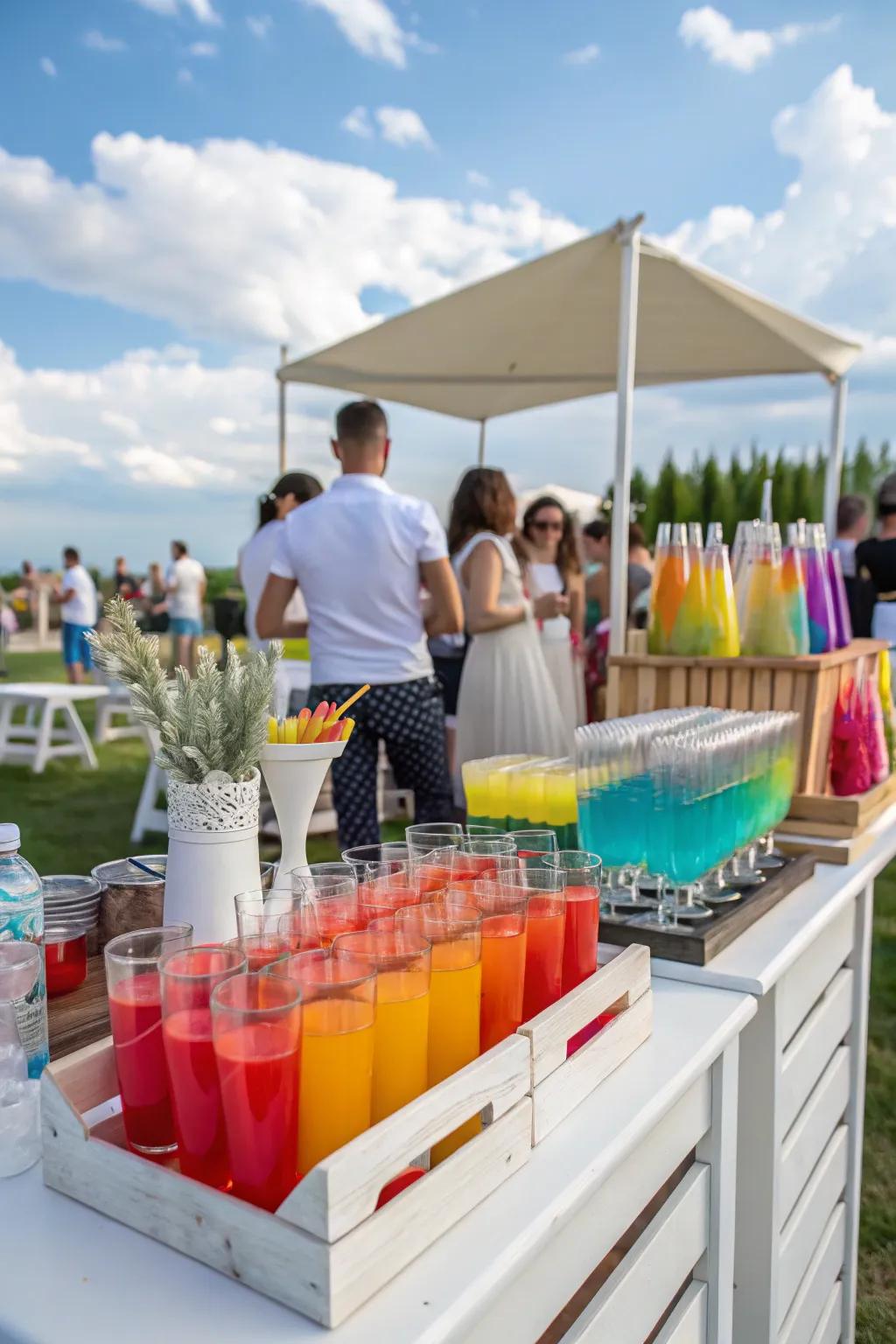 Revitalize your attendees with a charming self-serve beverage kiosk.