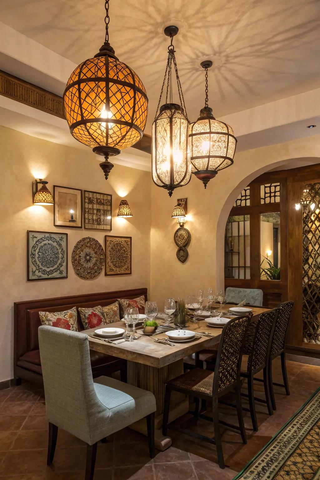 A varied fusion of lighting styles imparts character and individuality.
