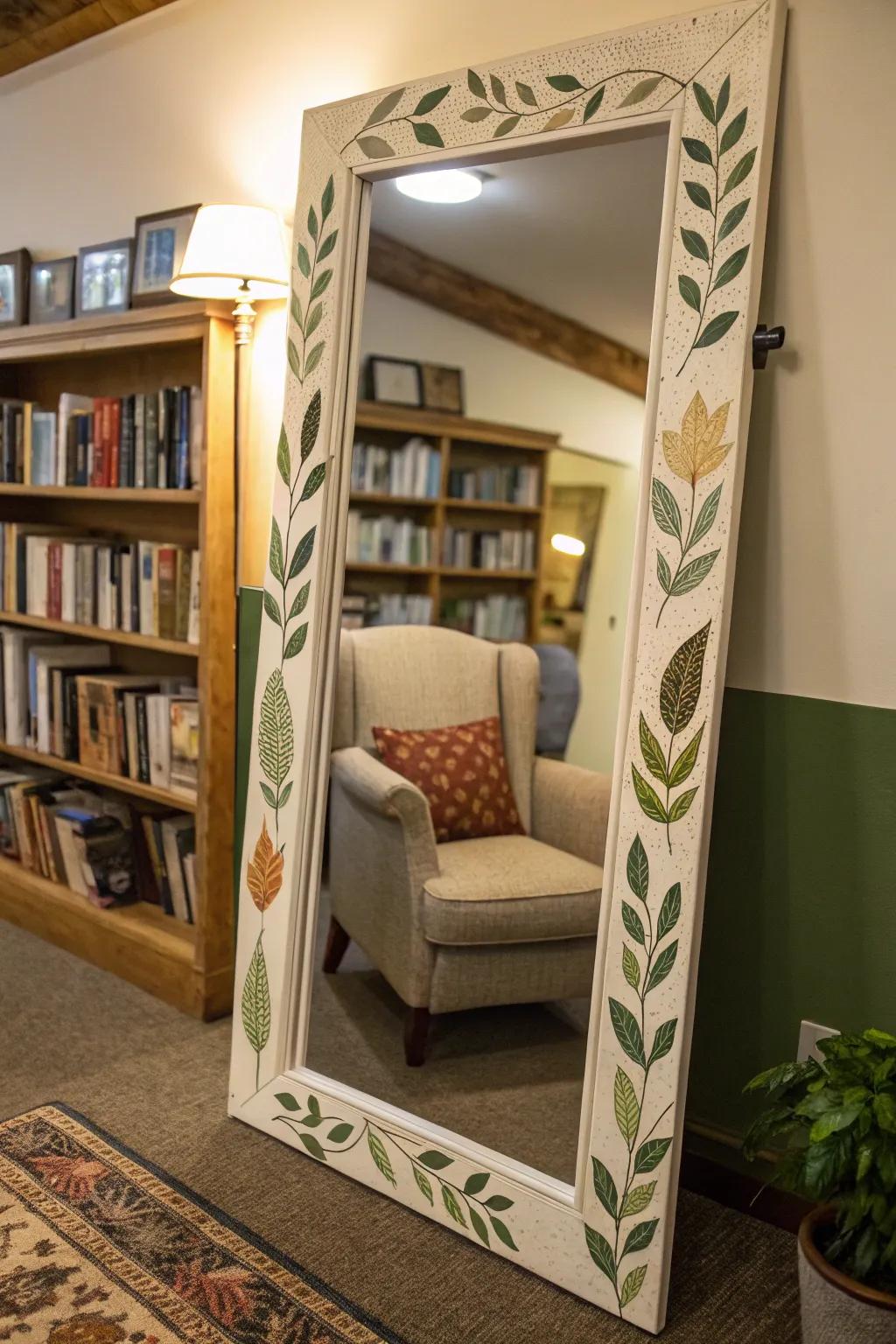 Nature motifs create a soothing vibe.