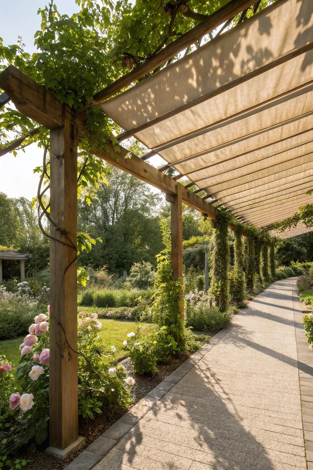 Sun shades afford both privacy and sun defense.