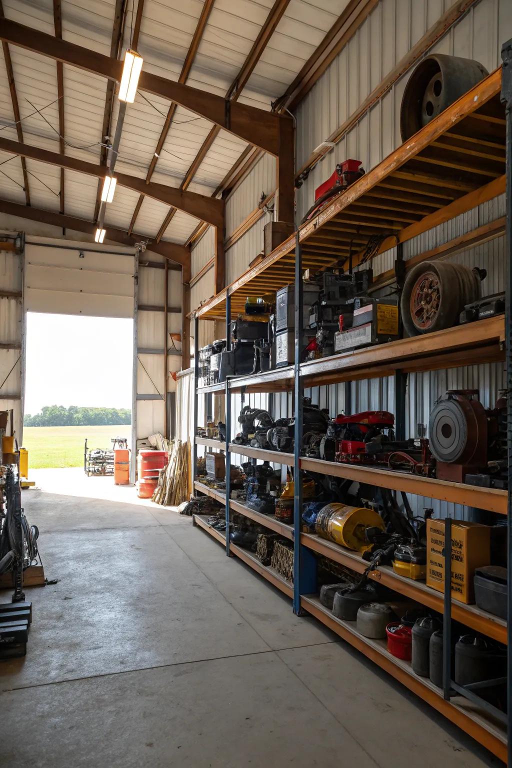 Durable racking supports larger and heftier items effortlessly.
