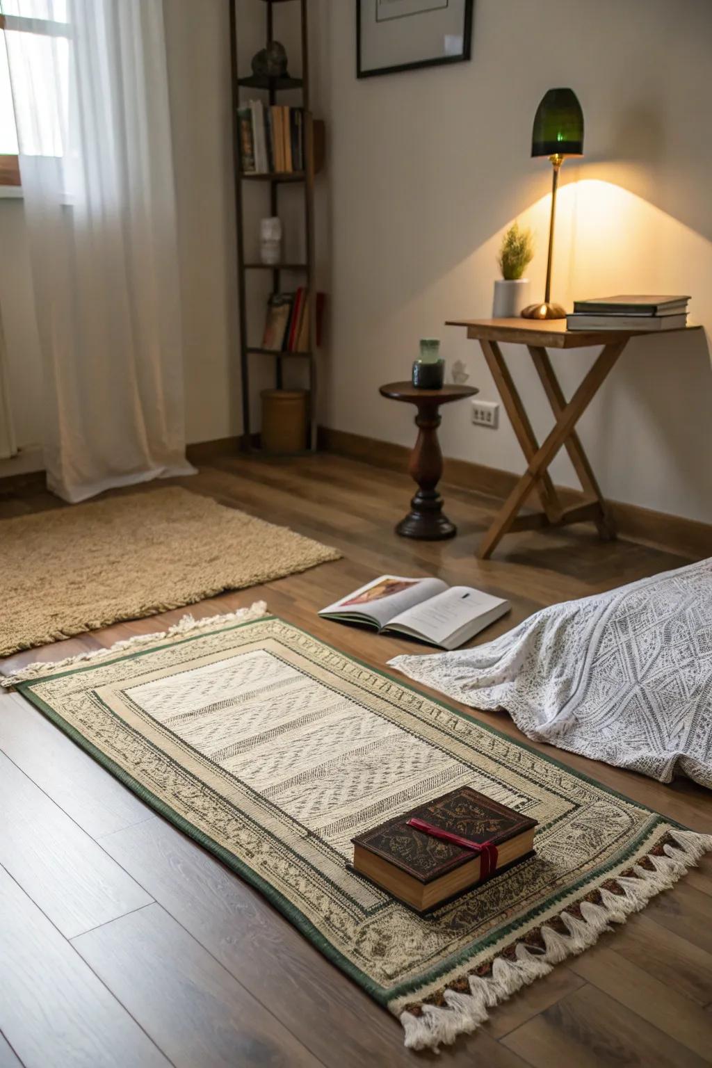 A specialized prayer rug can enhance your spiritual discipline.