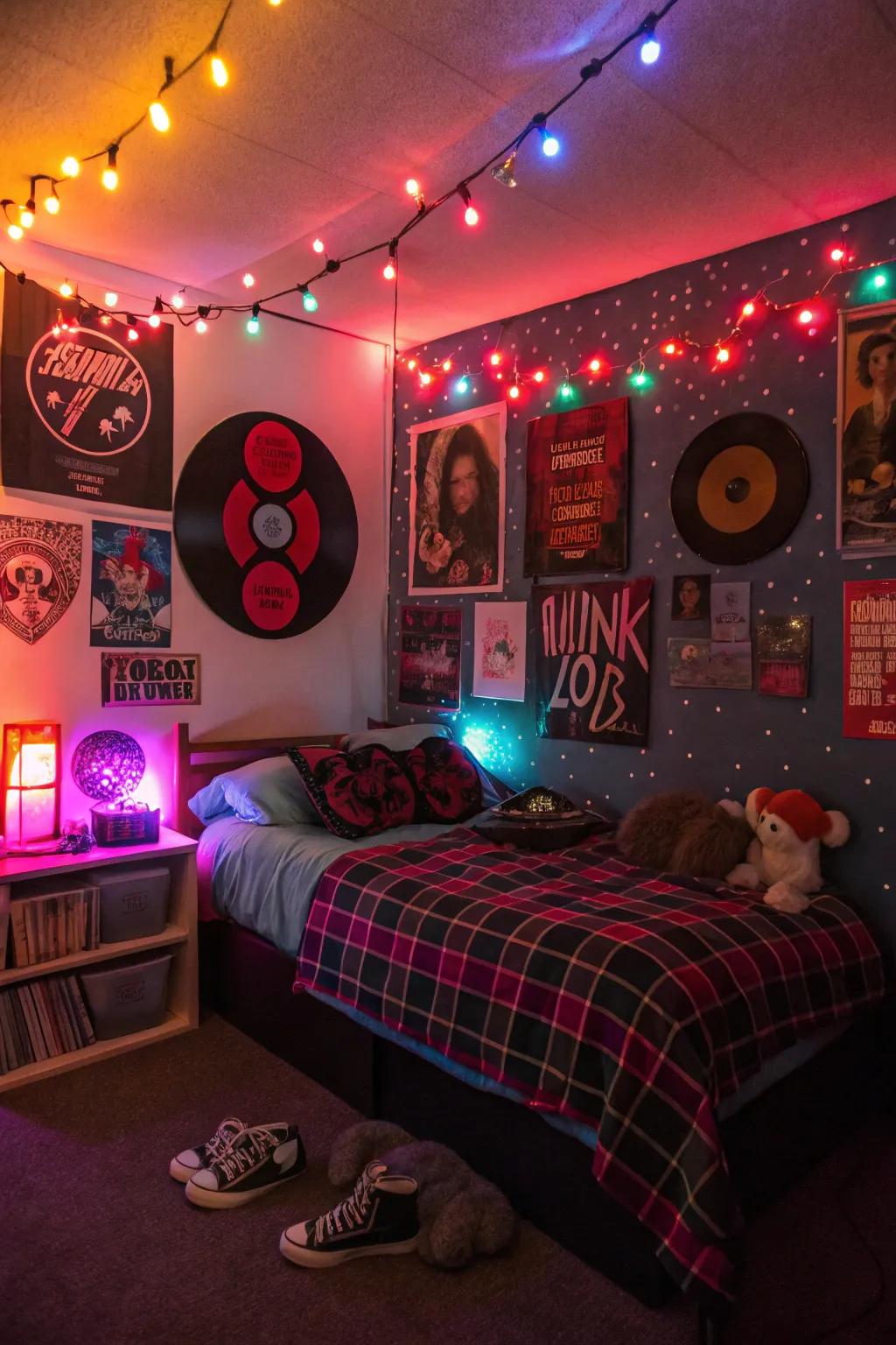Illuminate your area with uncommon lighting that highlights your punk essence.