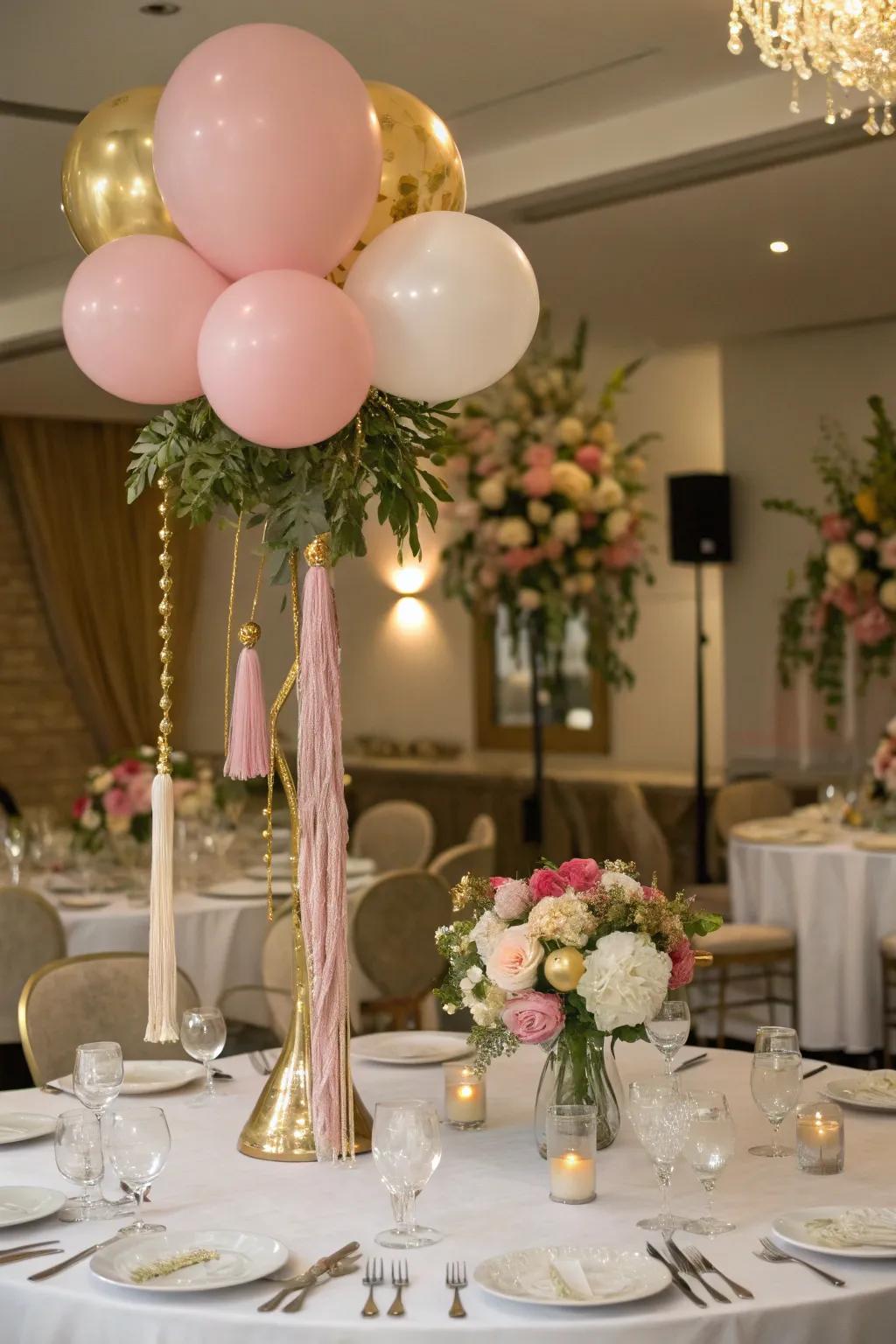 Creative balloon displays add a fun and whimsical touch.