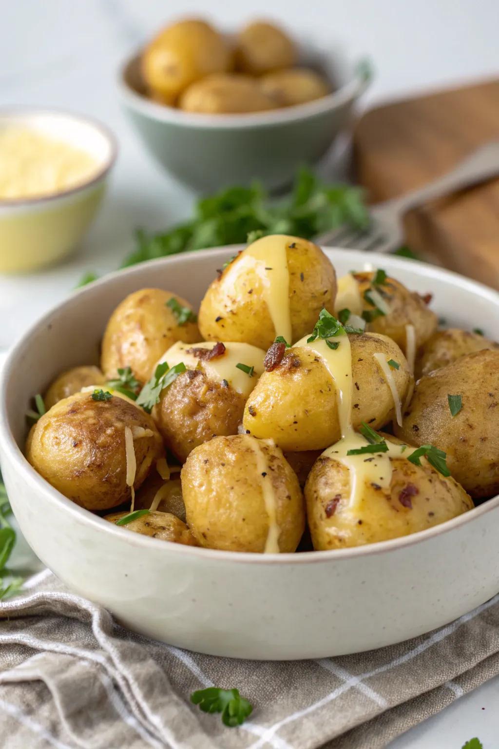 Potatoes give a staple and fulfilling base for raclette.