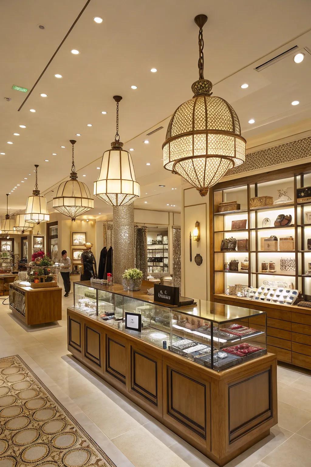 Distinctive lighting fixtures adding individuality and flair.