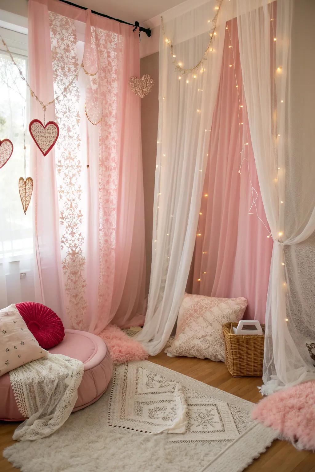 Let delicate window hangings whisper romance throughout your area. 🌬️ #Drapes #RomanticDecor