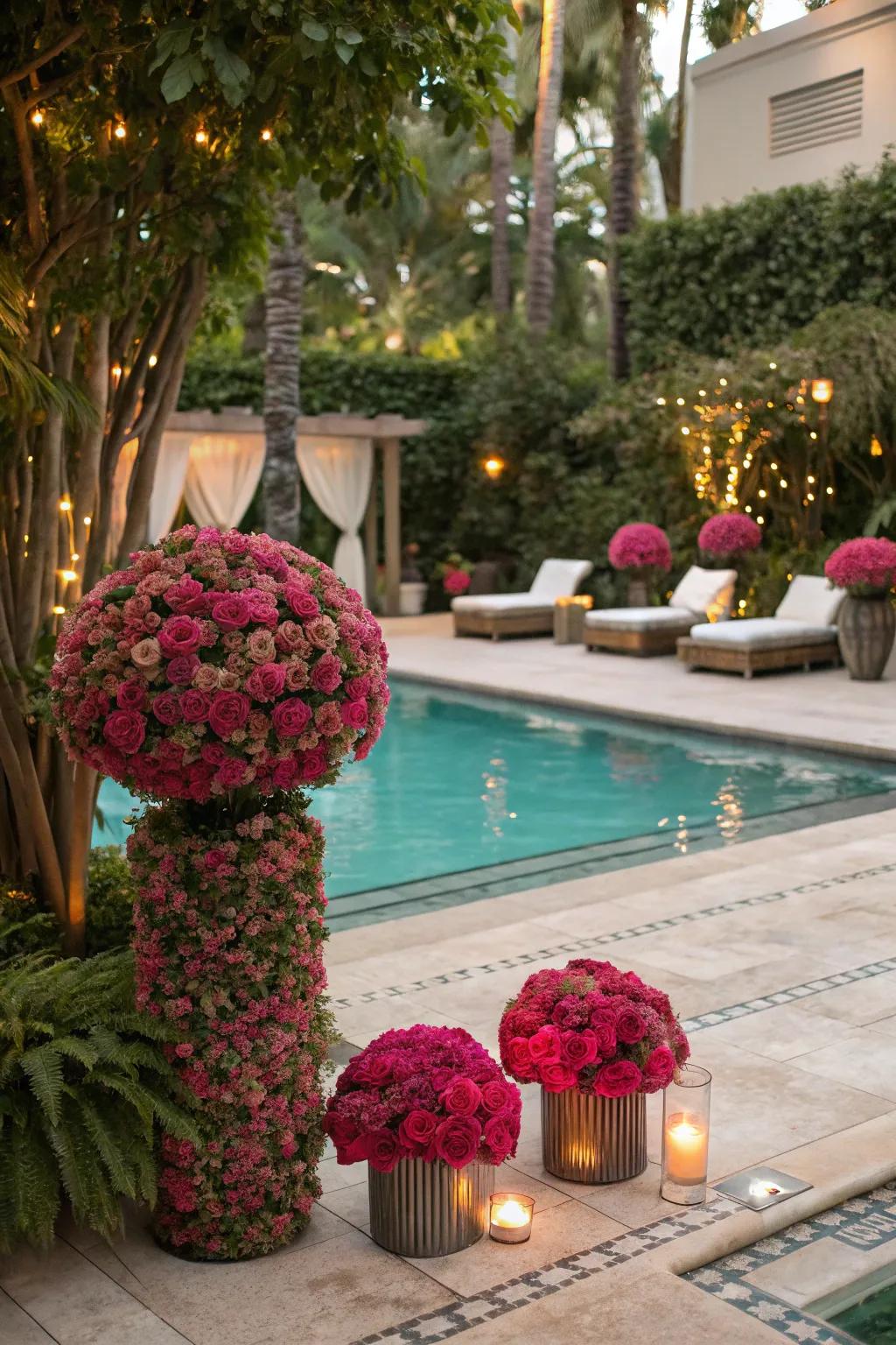 Transform your poolside using the heat-resistant allure of sun rose.