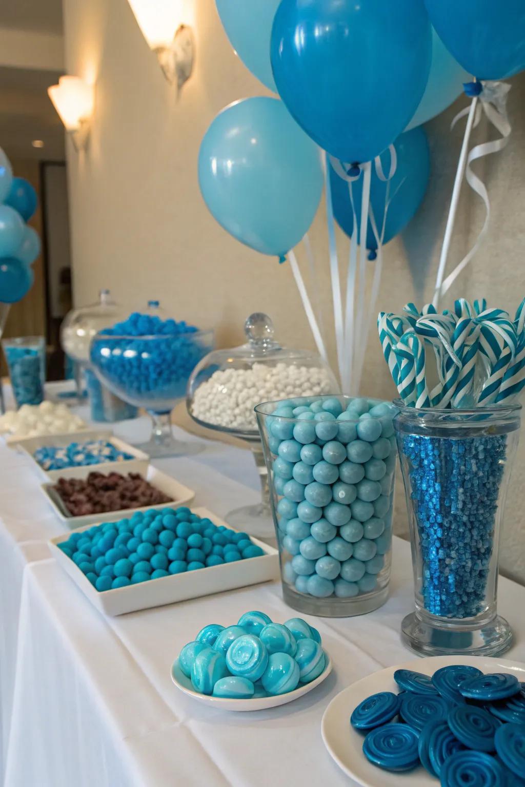 Combining different blue shades adds depth and visual interest.