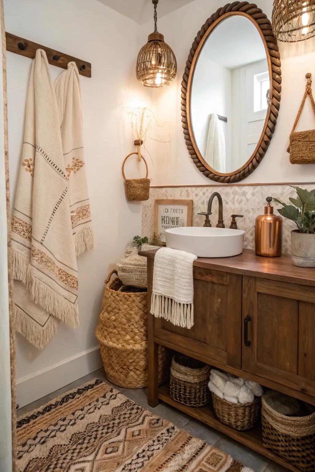 Personalize your space with rustic décor.