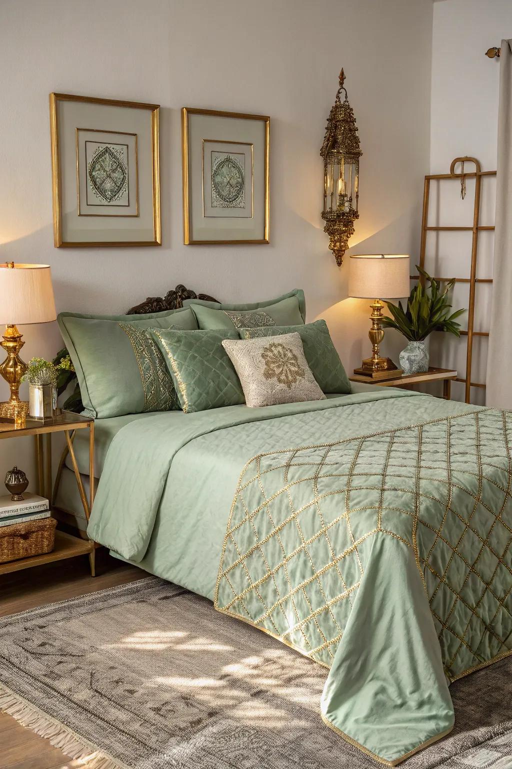 Using gold accents will give your decor a more sophisticated look.