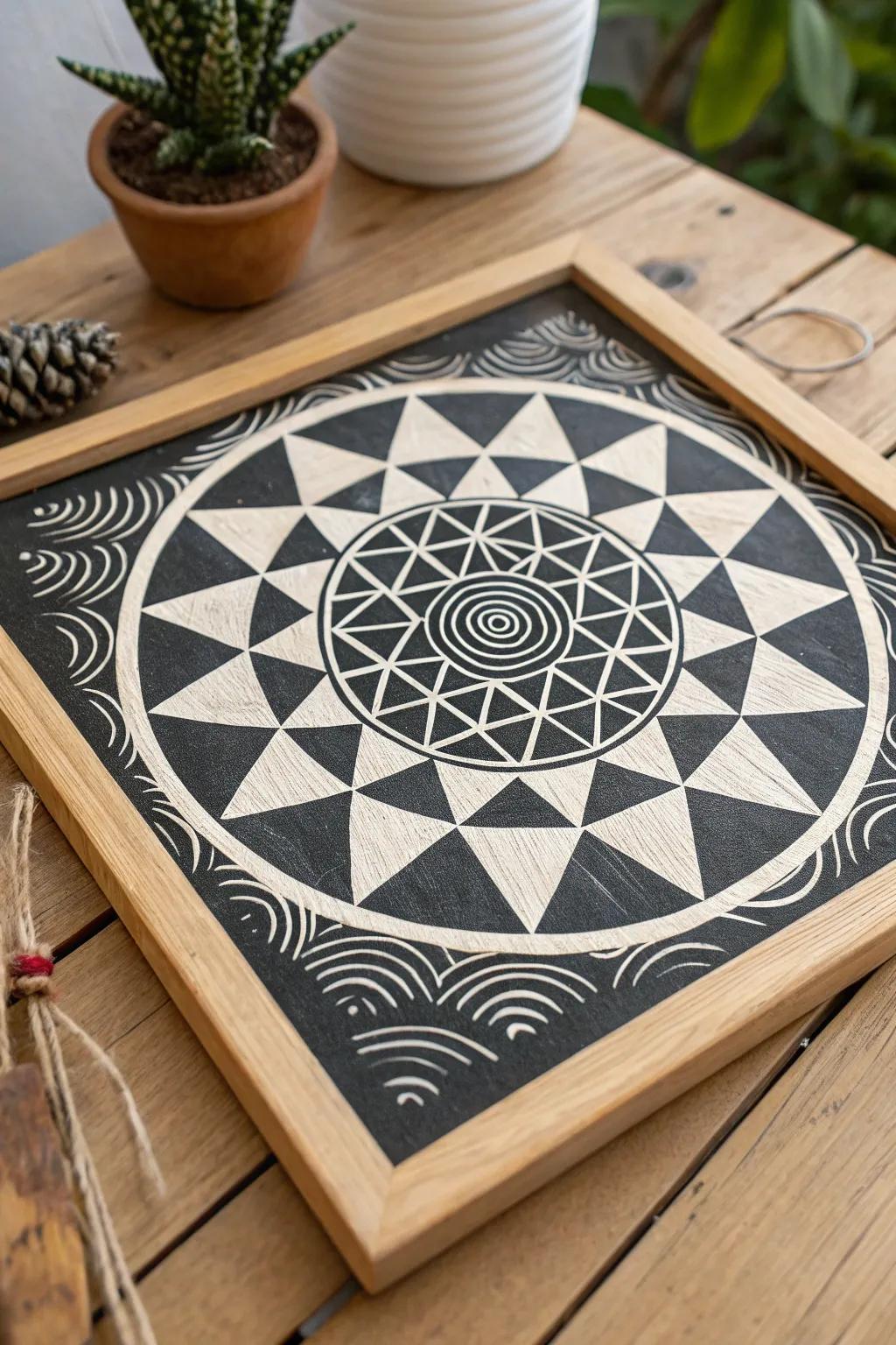 Embrace simplicity and elegance with handcrafted geometric patterns. Perfect for adding a modern touch to your decor.