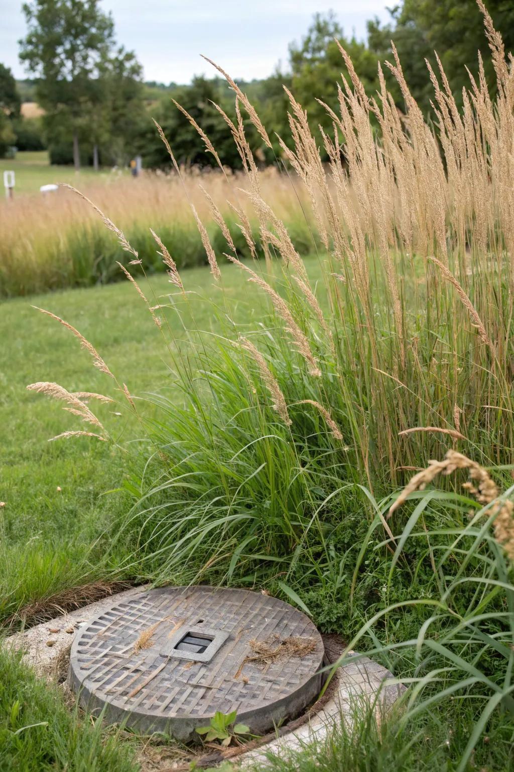 High-reaching grasses present a natural, flowing concealment.