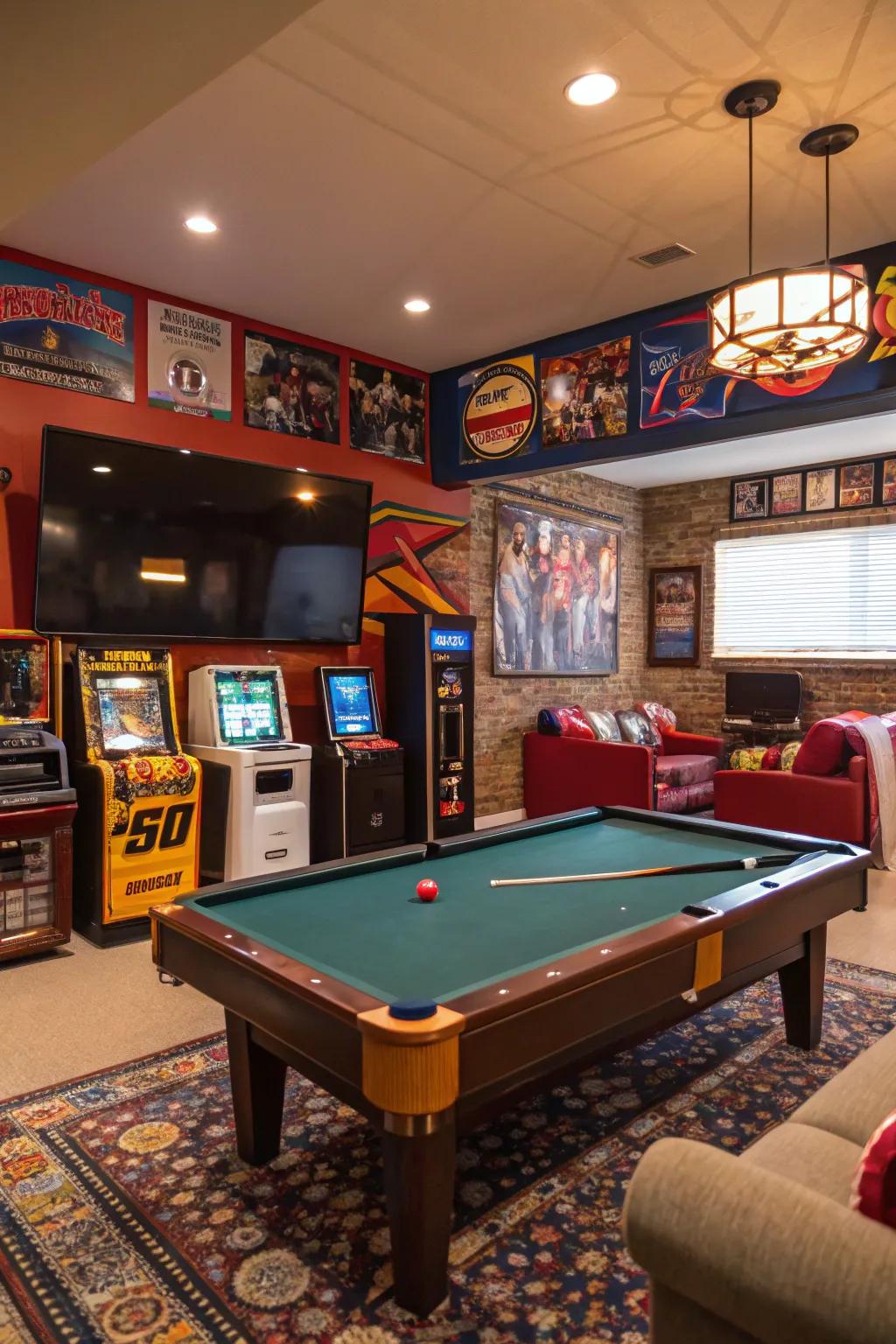 An entertainment center provides endless fun and entertainment.