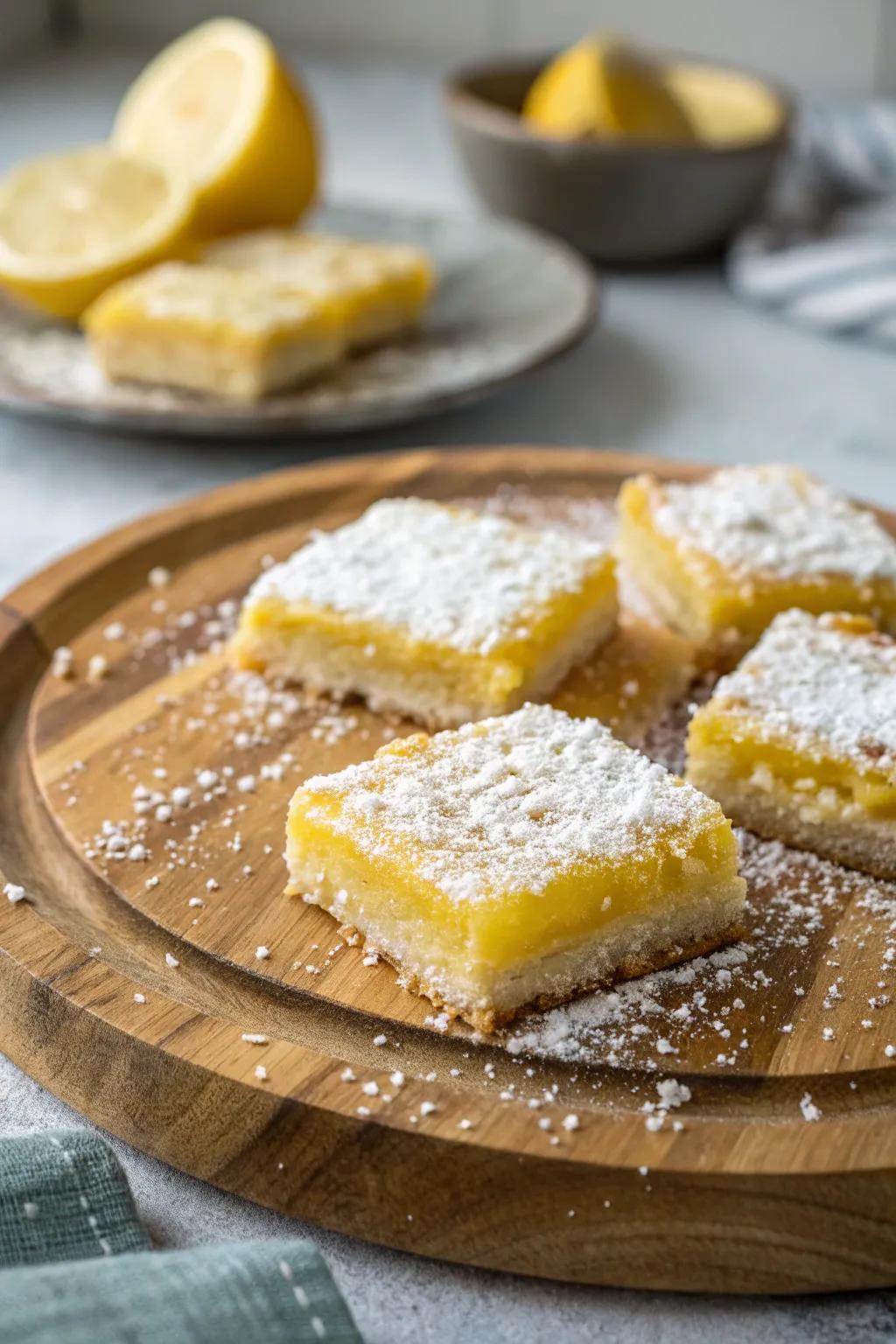 Zesty domestic citrus wedges, a refreshing inclusion to the dessert arrangement.
