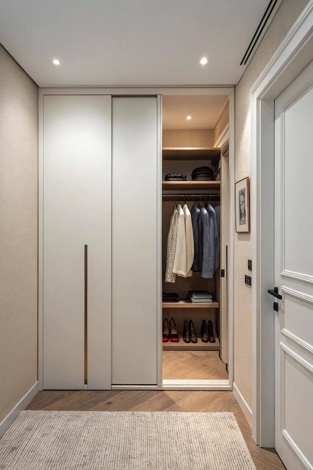 Hidden doors provide a surprise and seamlessness.