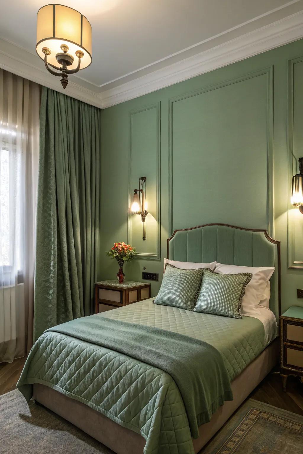 Selective illumination adds warmth and highlights features.