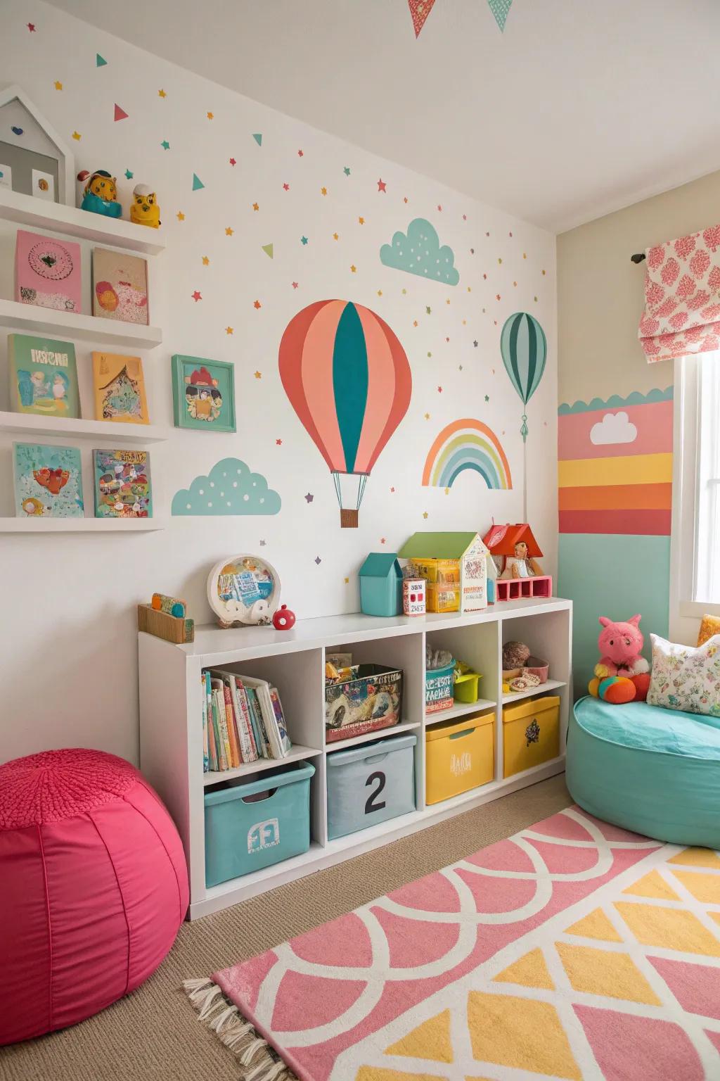 Removable decorations make it simple to personalize and update.