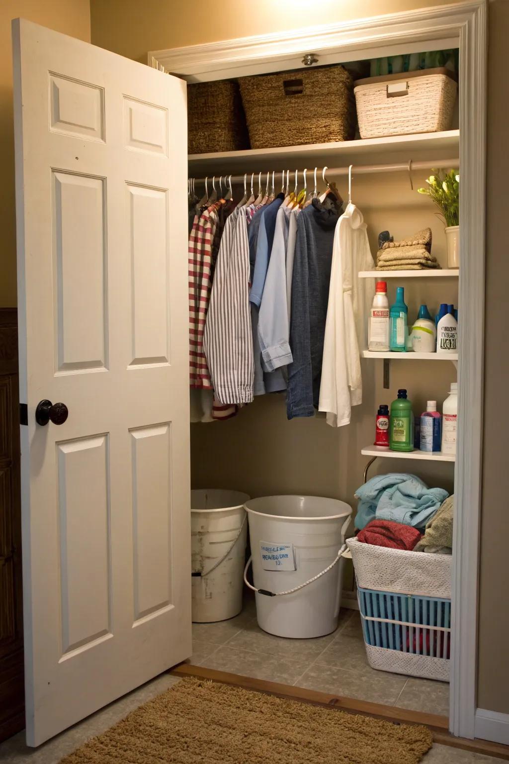 Every inch is important: door area is great for extra storage.