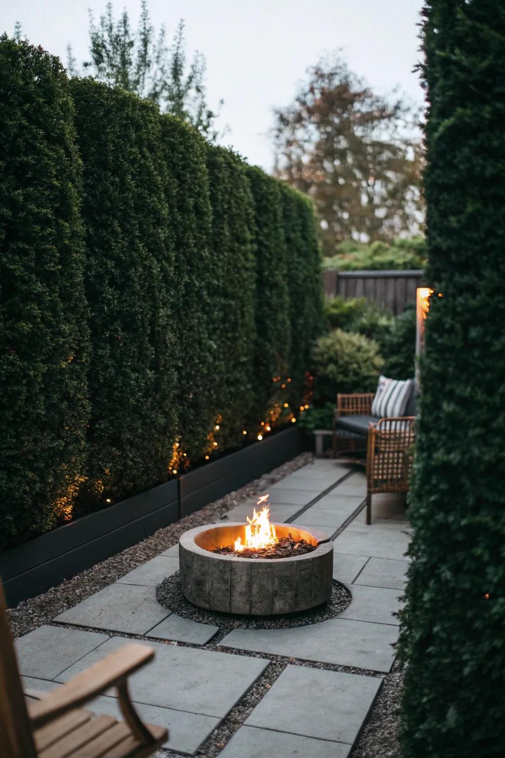 Privacy features turn patios into secluded retreats.