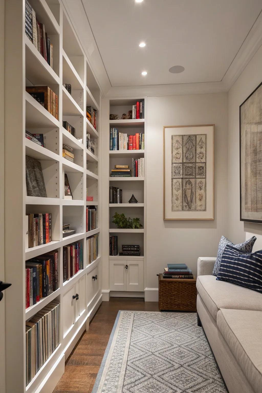 Utilizing vertical space can enhance the visual height of an area.