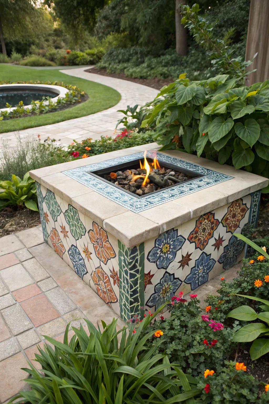 Decorative inserts inject personality into fire pits.