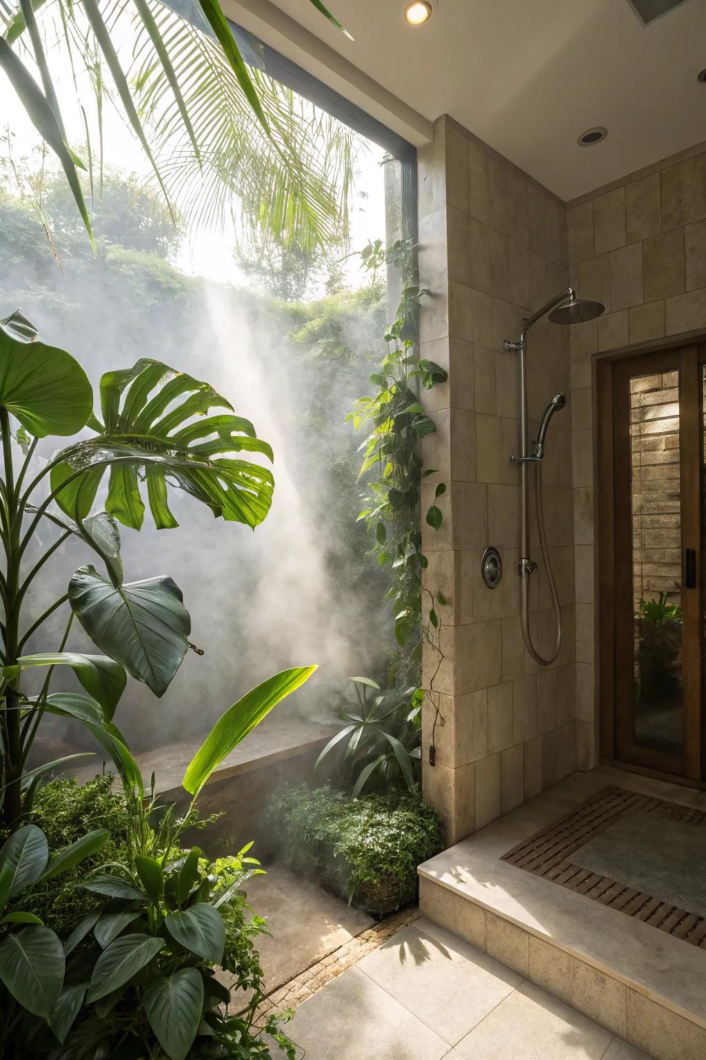 Natural elements bring vitality and freshness to steam showers.