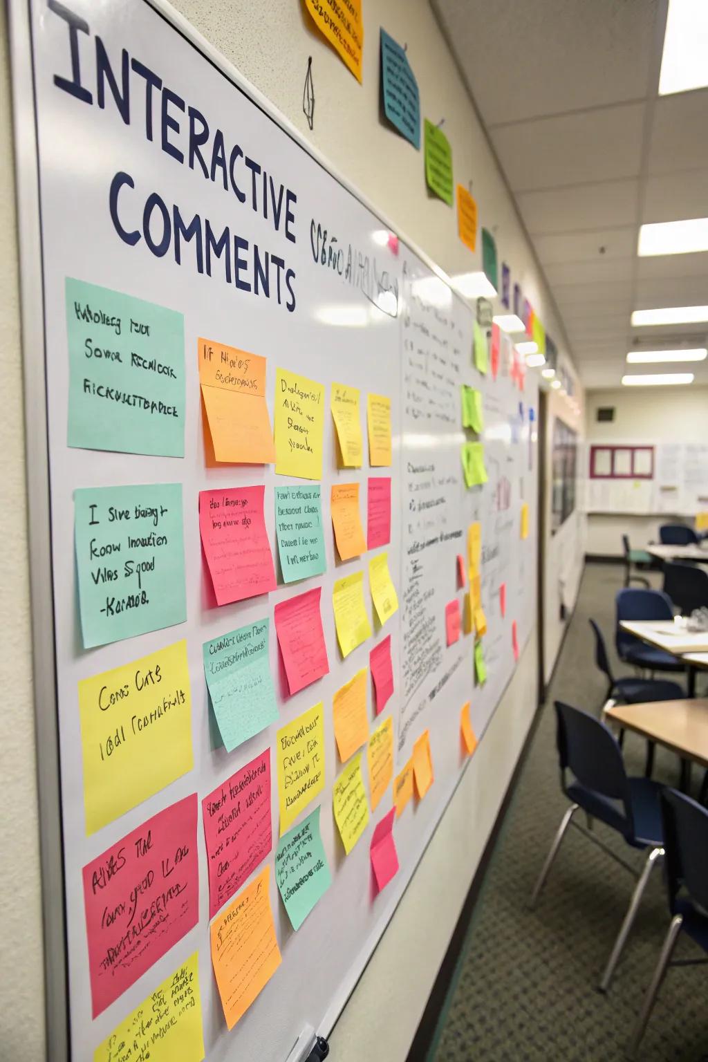 Collaborative comments section invites positive peer interaction.