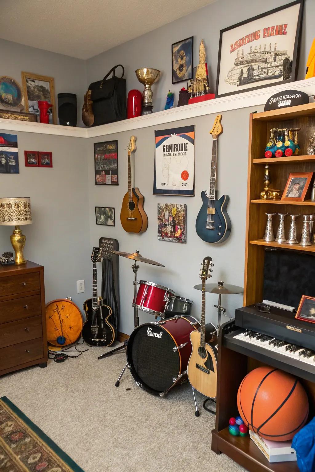 Personal decorations showcase the teen’s personality.