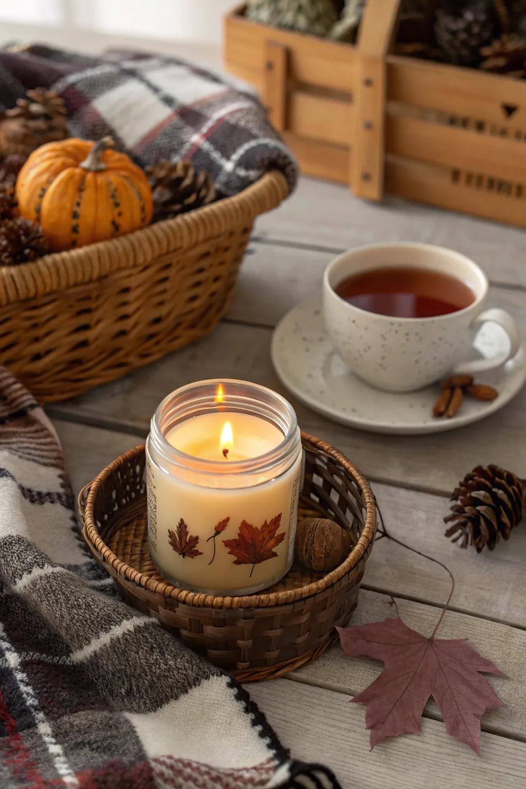 Scented lights add a warm and inviting aroma.