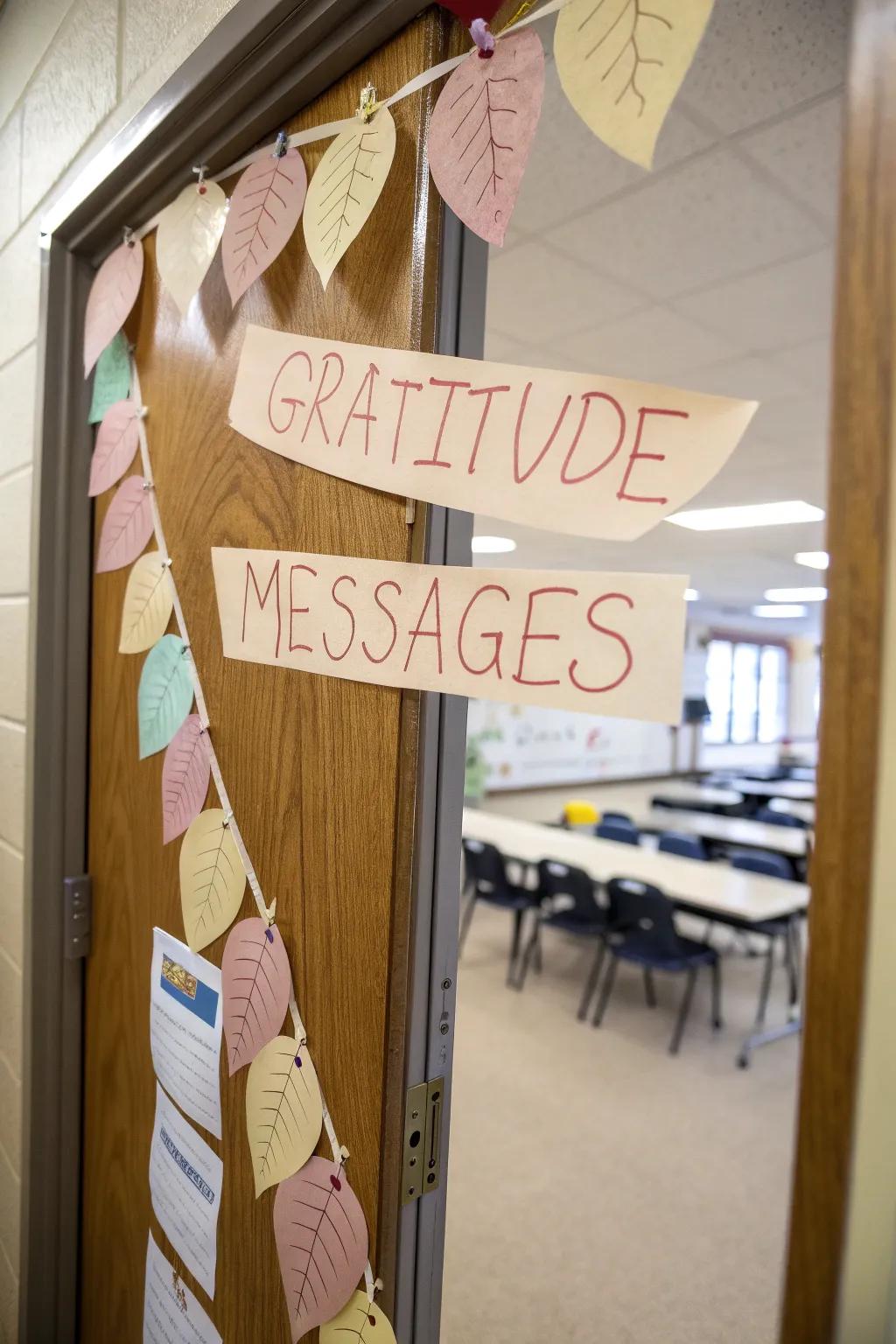 An appreciation string exhibition registering scholars' expressions of gratitude.