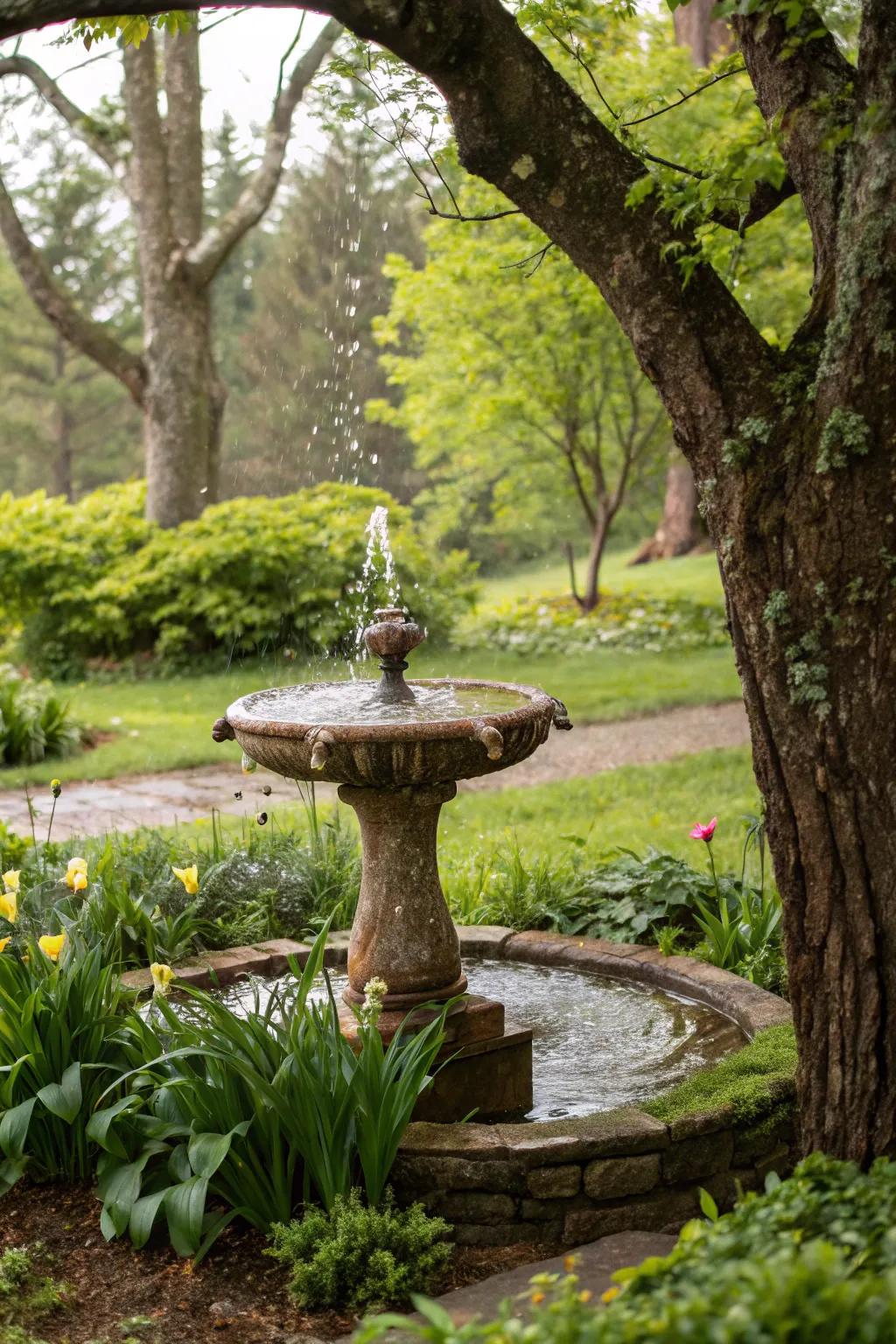 Aqueous features infuse tranquility and entice wildlife.