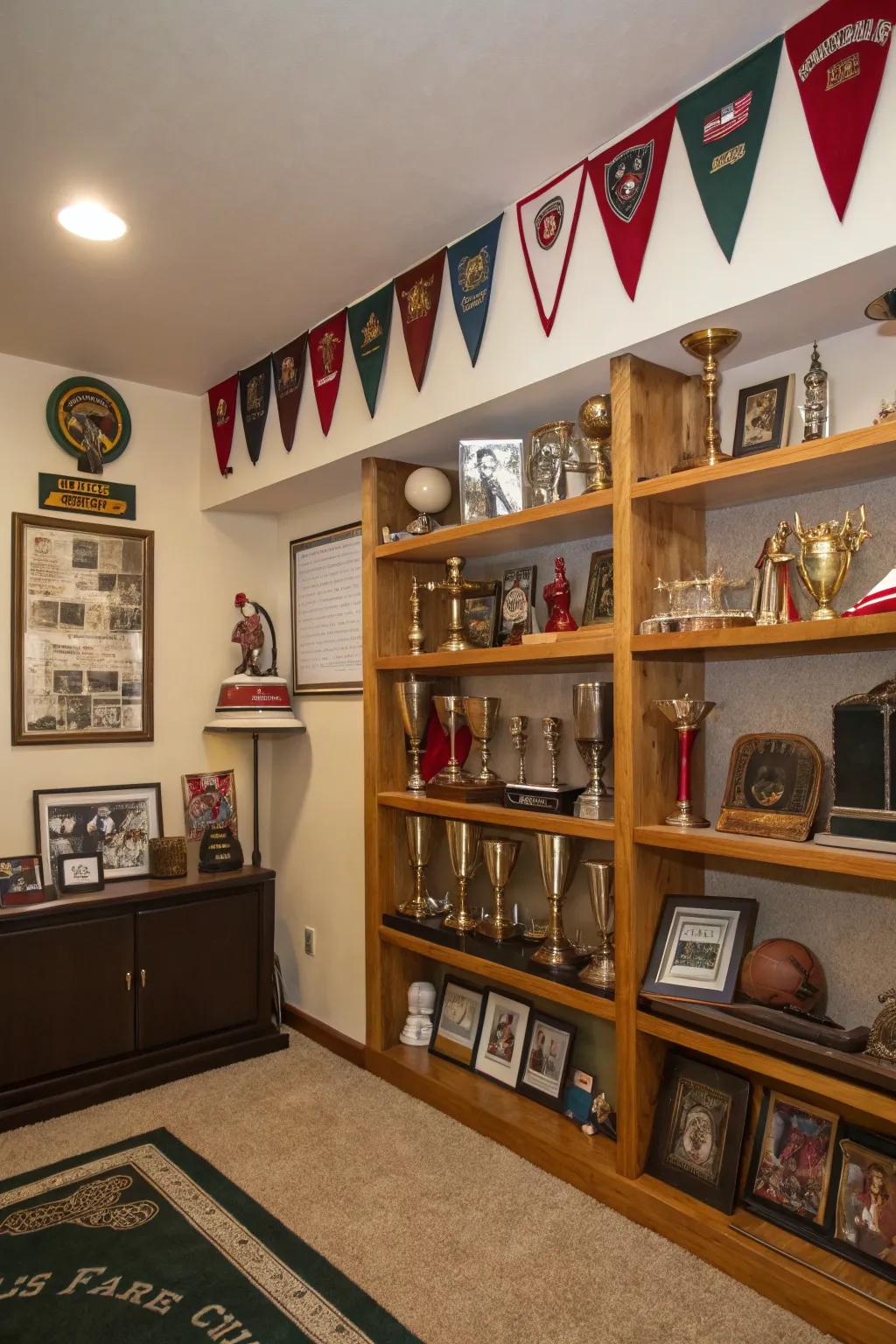 Themed trophy room decor