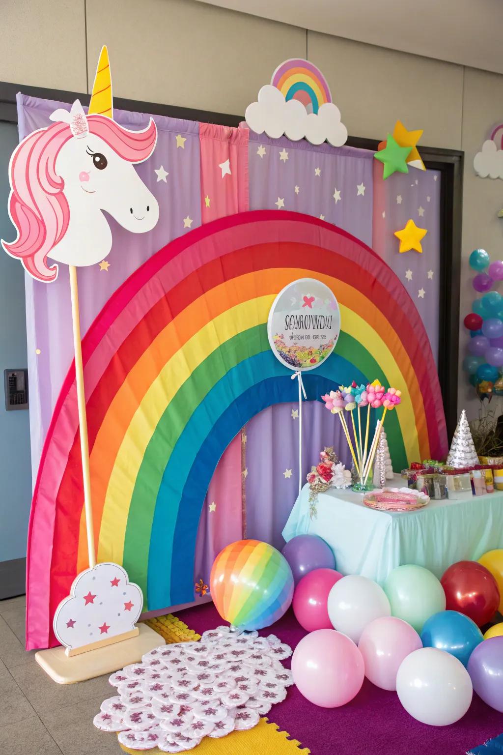 Magical moments at a themed photo space.