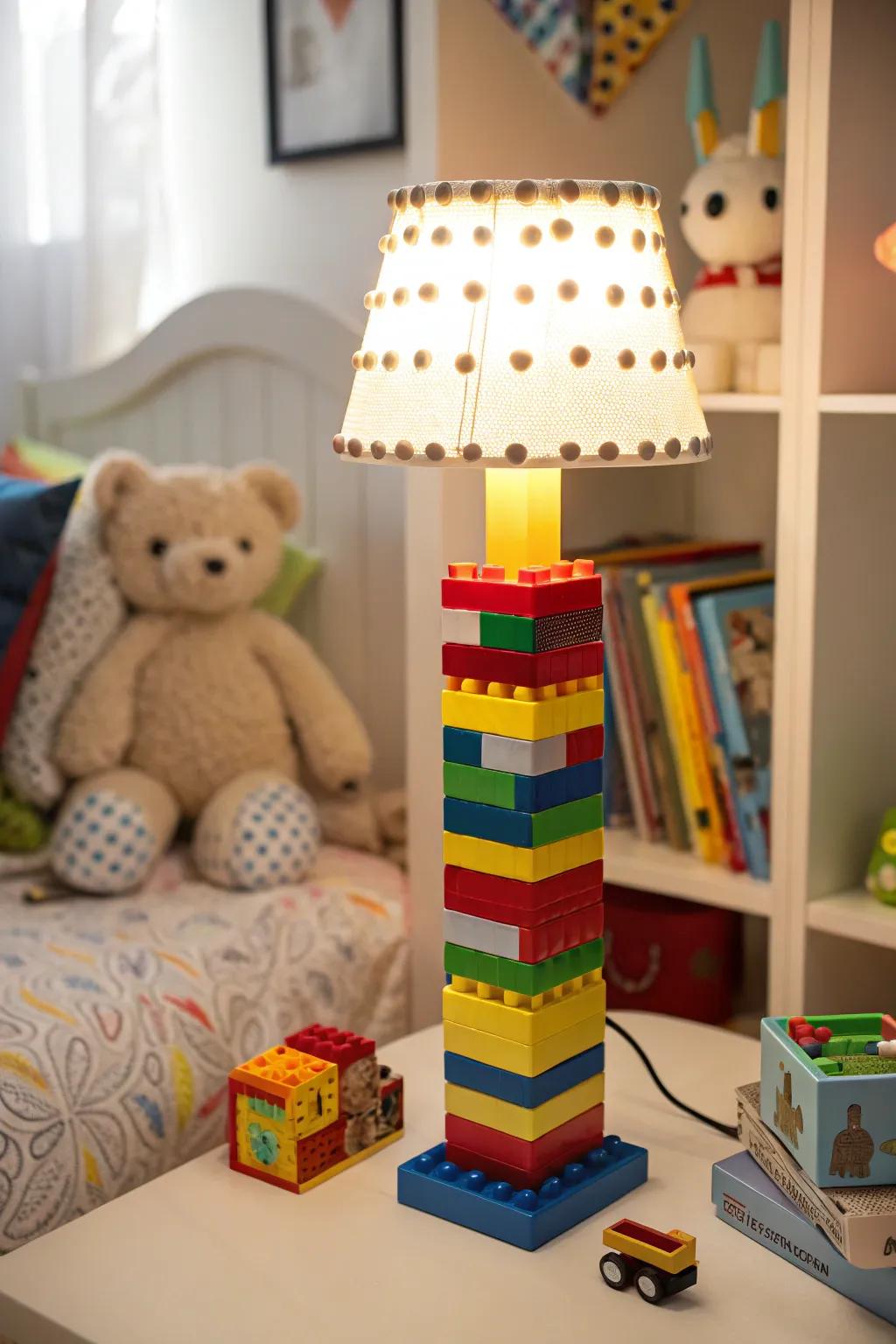 Get creative with a brick lamp.