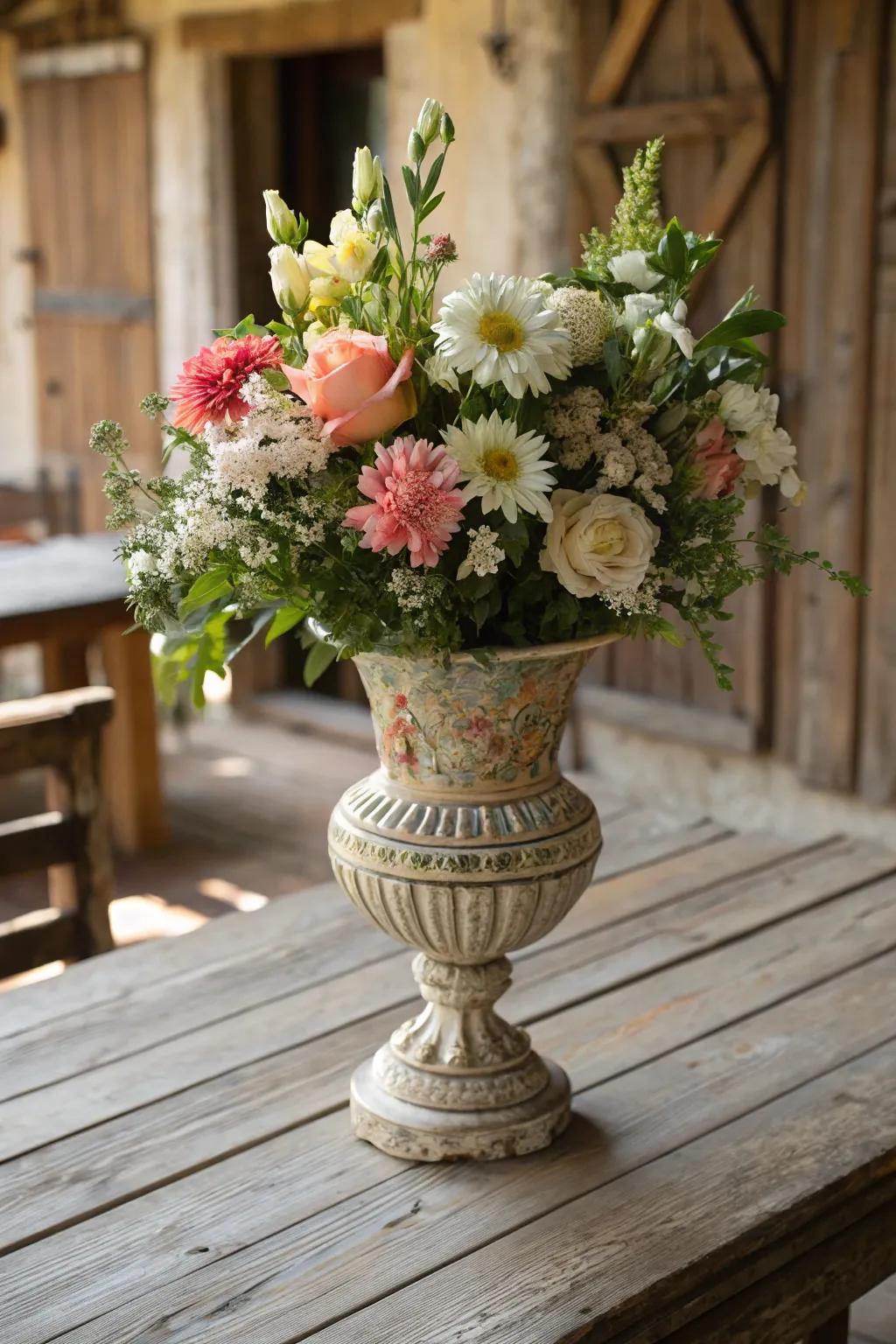 Vintage vases bring timeless charm to modern spaces.