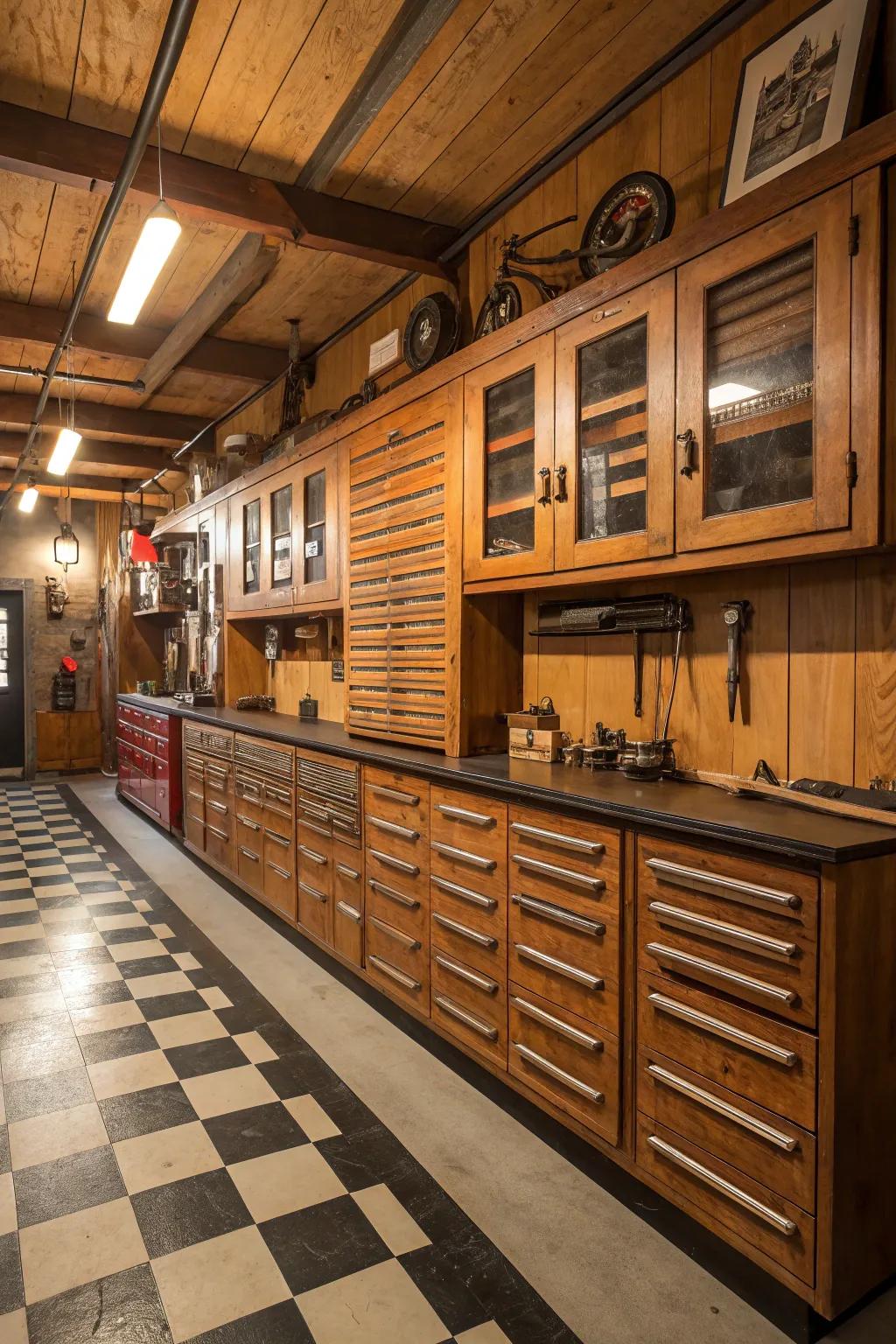 Retro storage options merge style with utility.