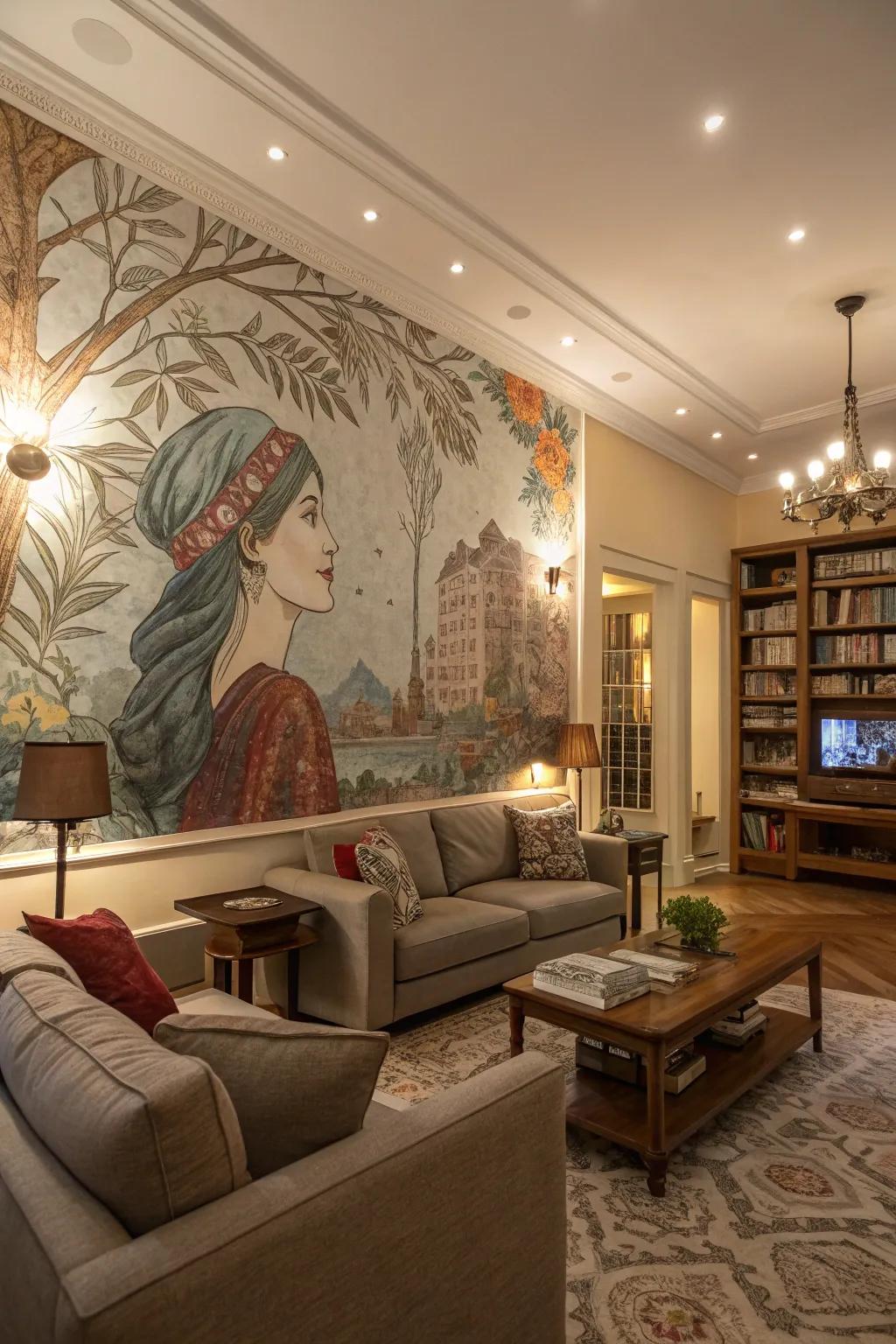 Murals turn walls into personalized pieces of art.