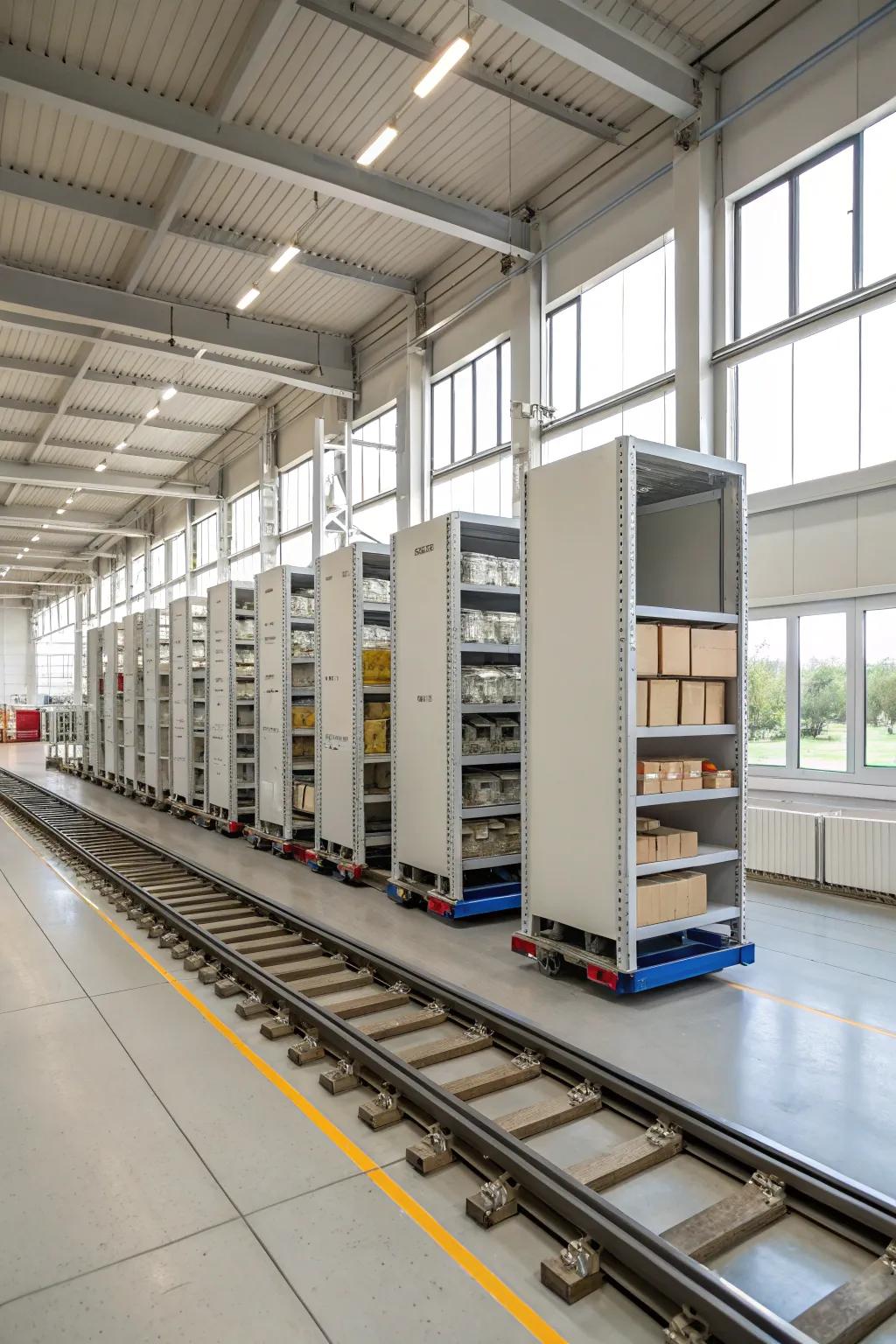 Mobile shelving solutions maximize storage capacity and flexibility.