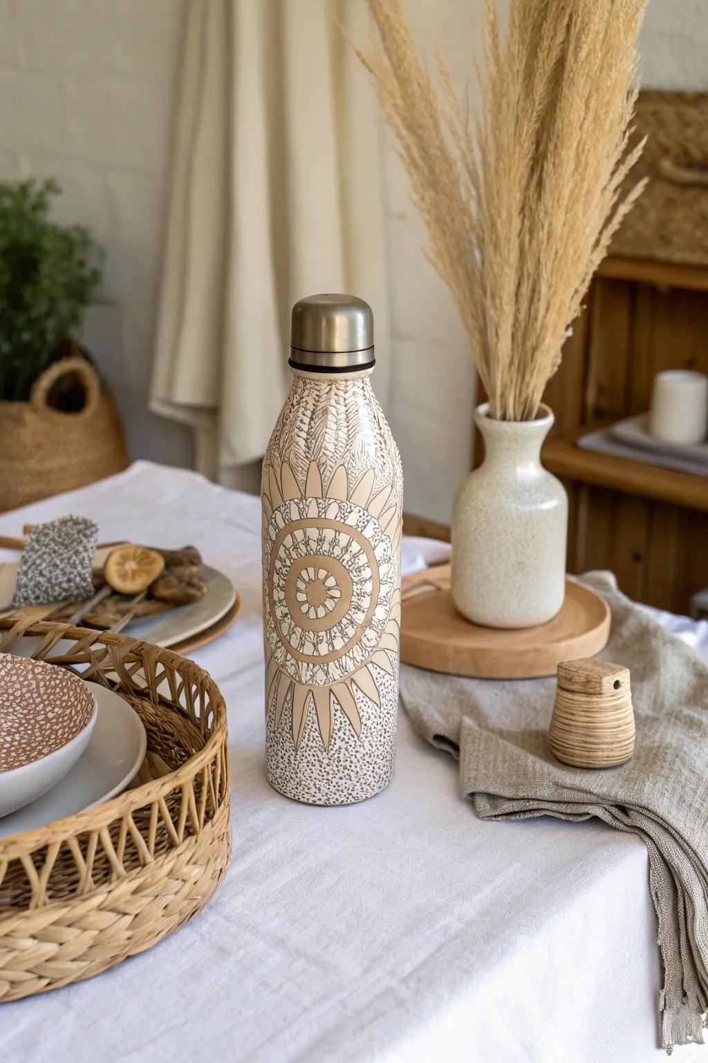 Textured reusable bottles for a unique sensory experience.