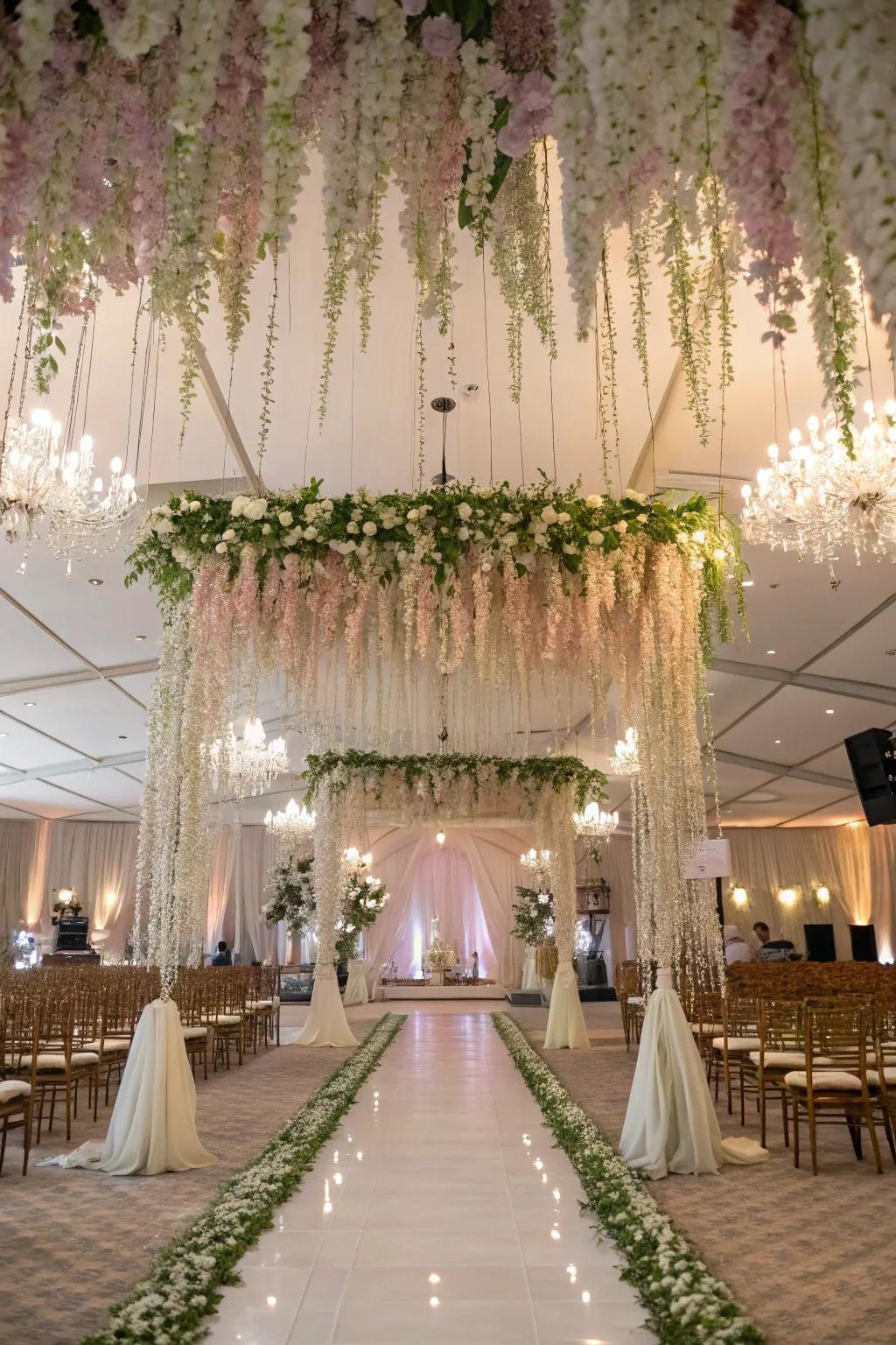 Dangling blossoms append whimsy and enchantment.