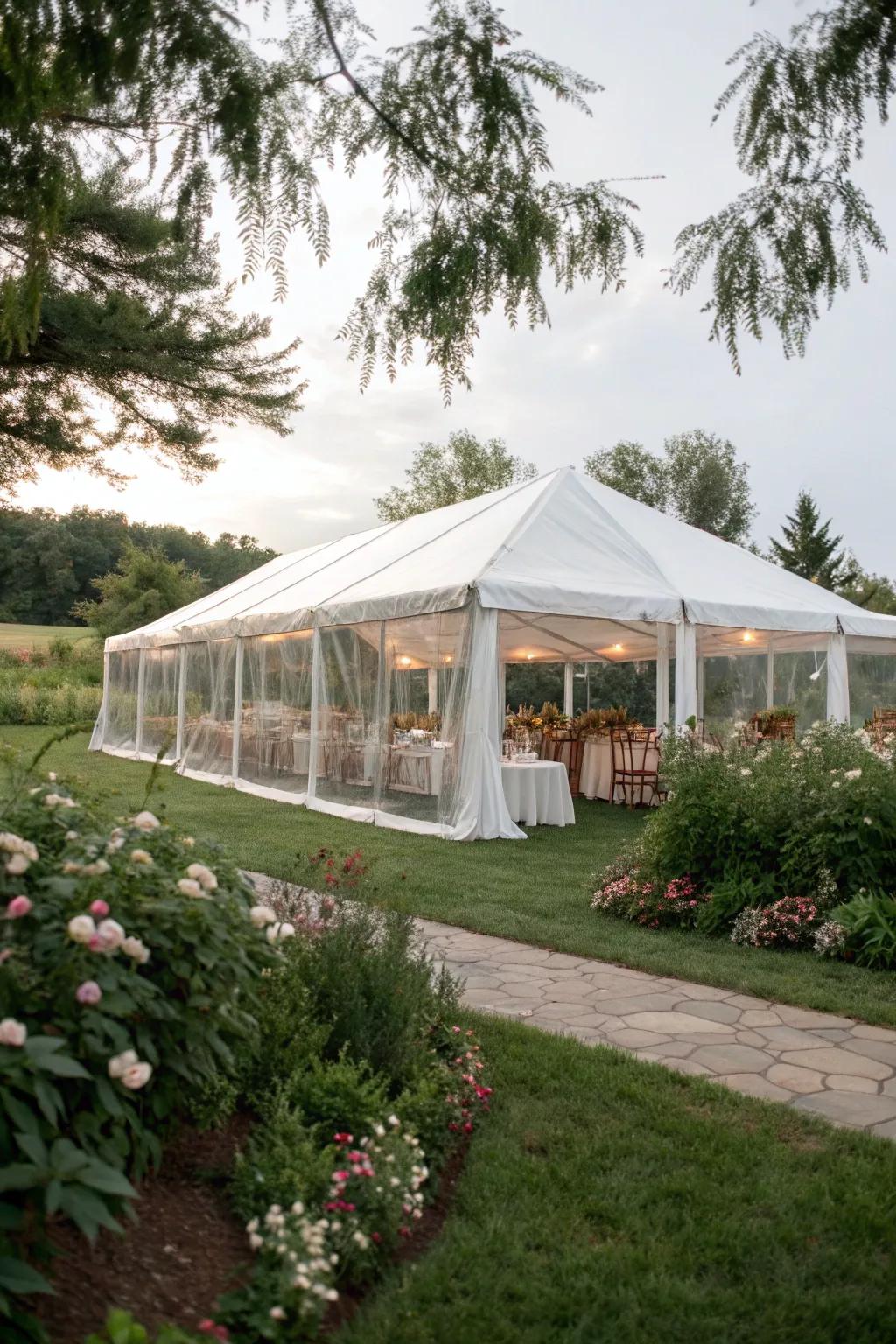 Connecting the outdoors creates a harmonious setting.